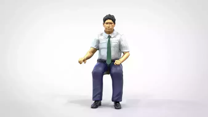 N7 Sitting Man Pilot  3D print model