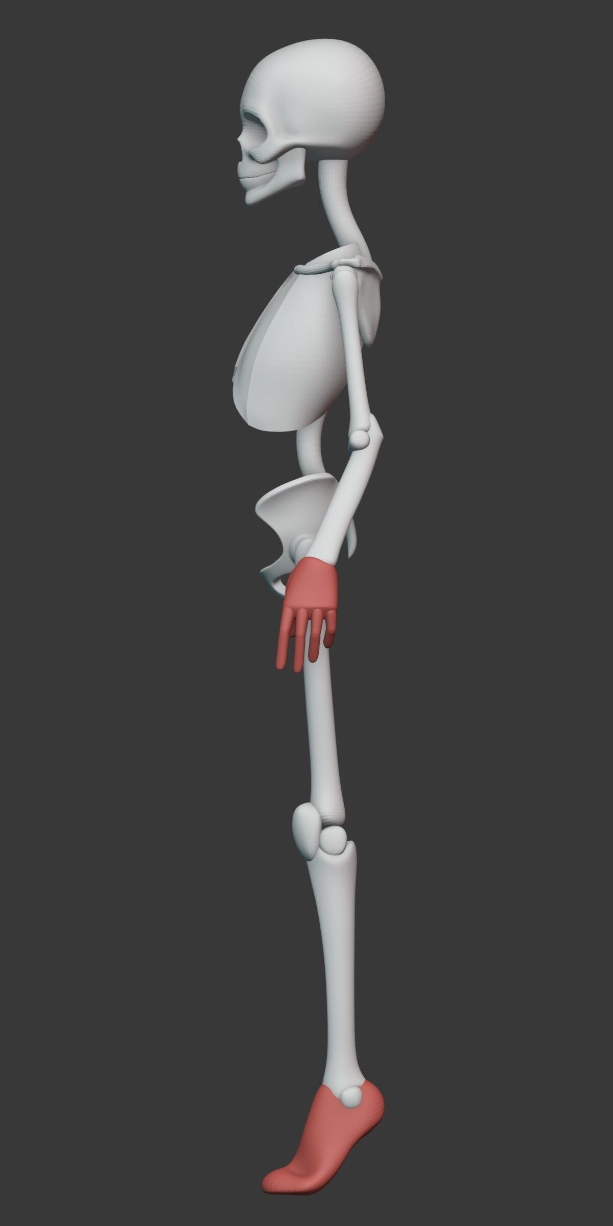 Stylized Female Anatomy Blockout 3D model_16