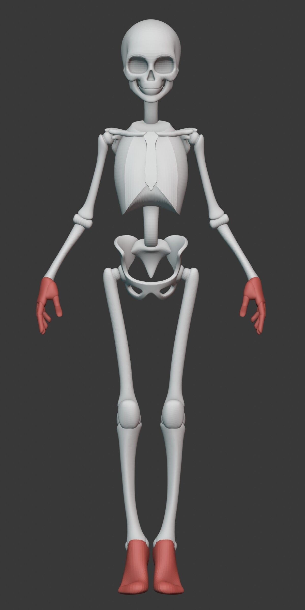 Stylized Female Anatomy Blockout 3D model_15