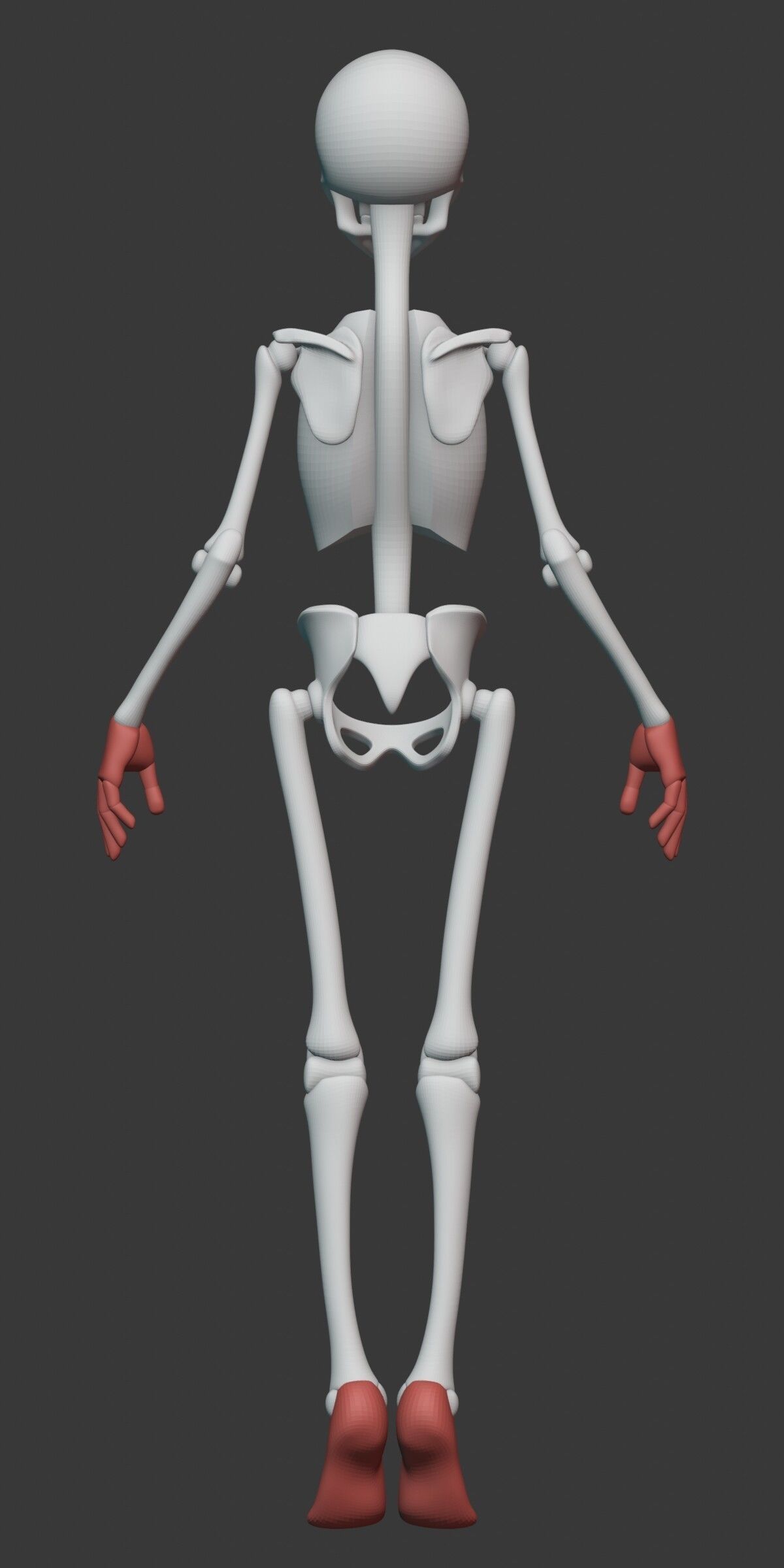Stylized Female Anatomy Blockout 3D model_17