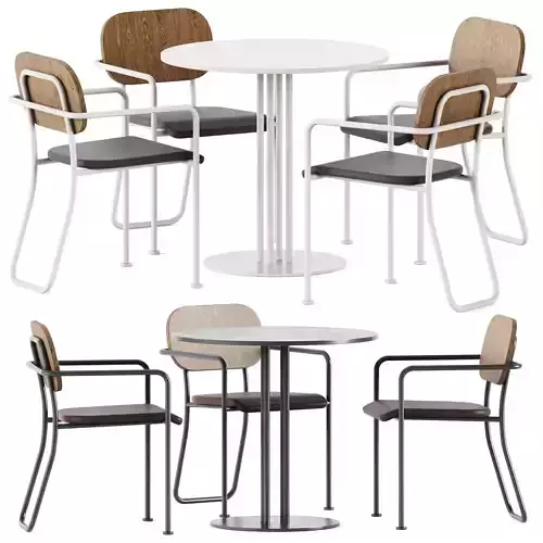 Table Ringer by Kettal and Chair Miss Ahus By Bla Station