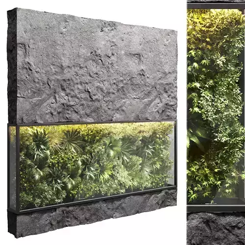  plant stand rock vertical garden wall glass box vase
