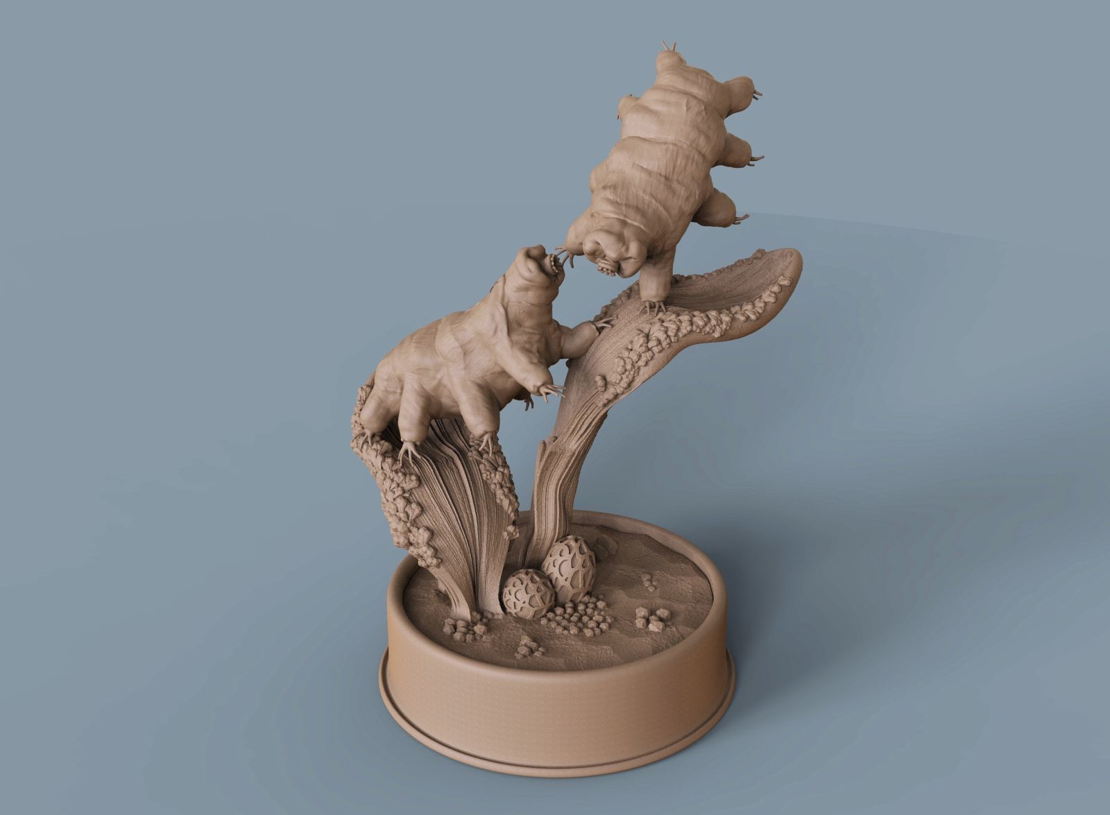 Moss Piglets 3D print model_3
