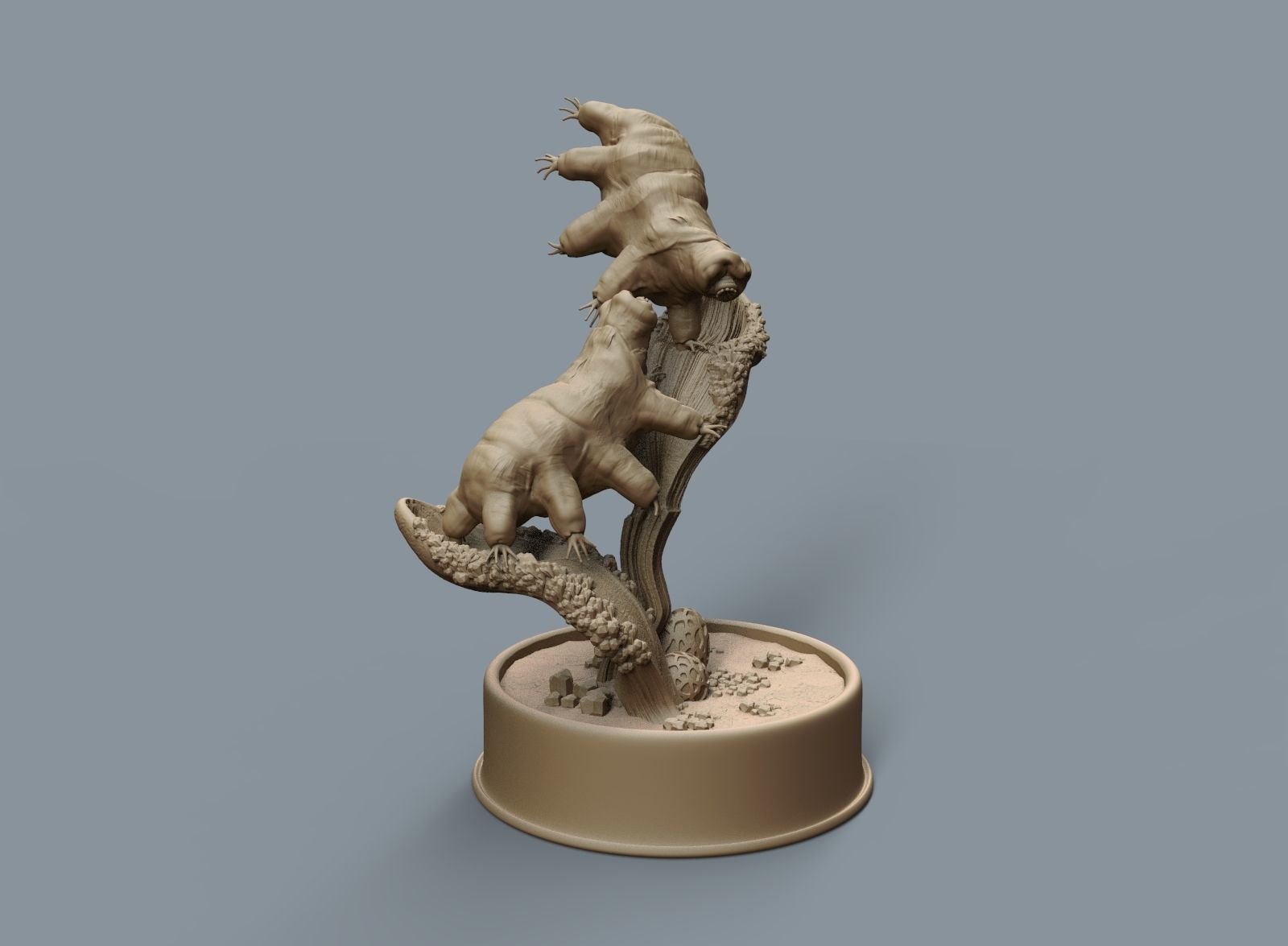 Moss Piglets 3D print model_12
