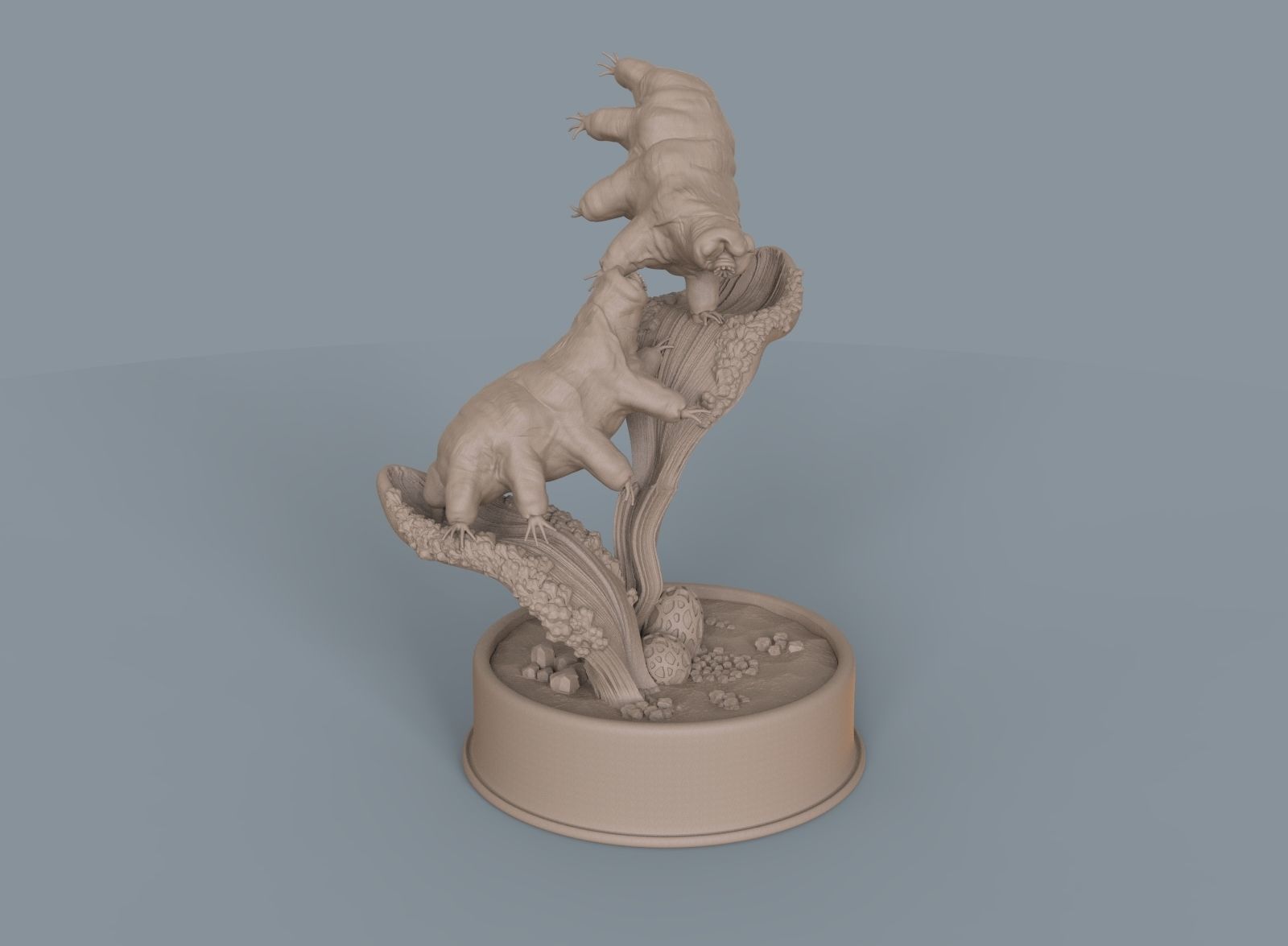 Moss Piglets 3D print model_4