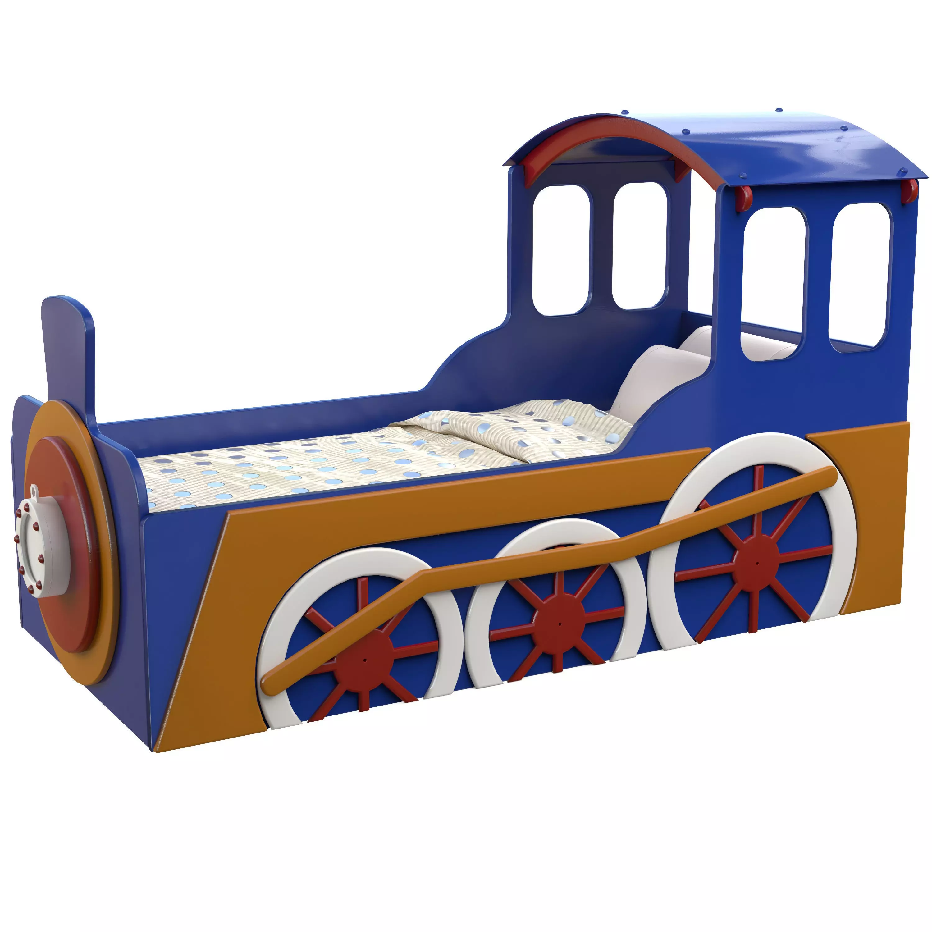 Childrens bed Train 3D model_0