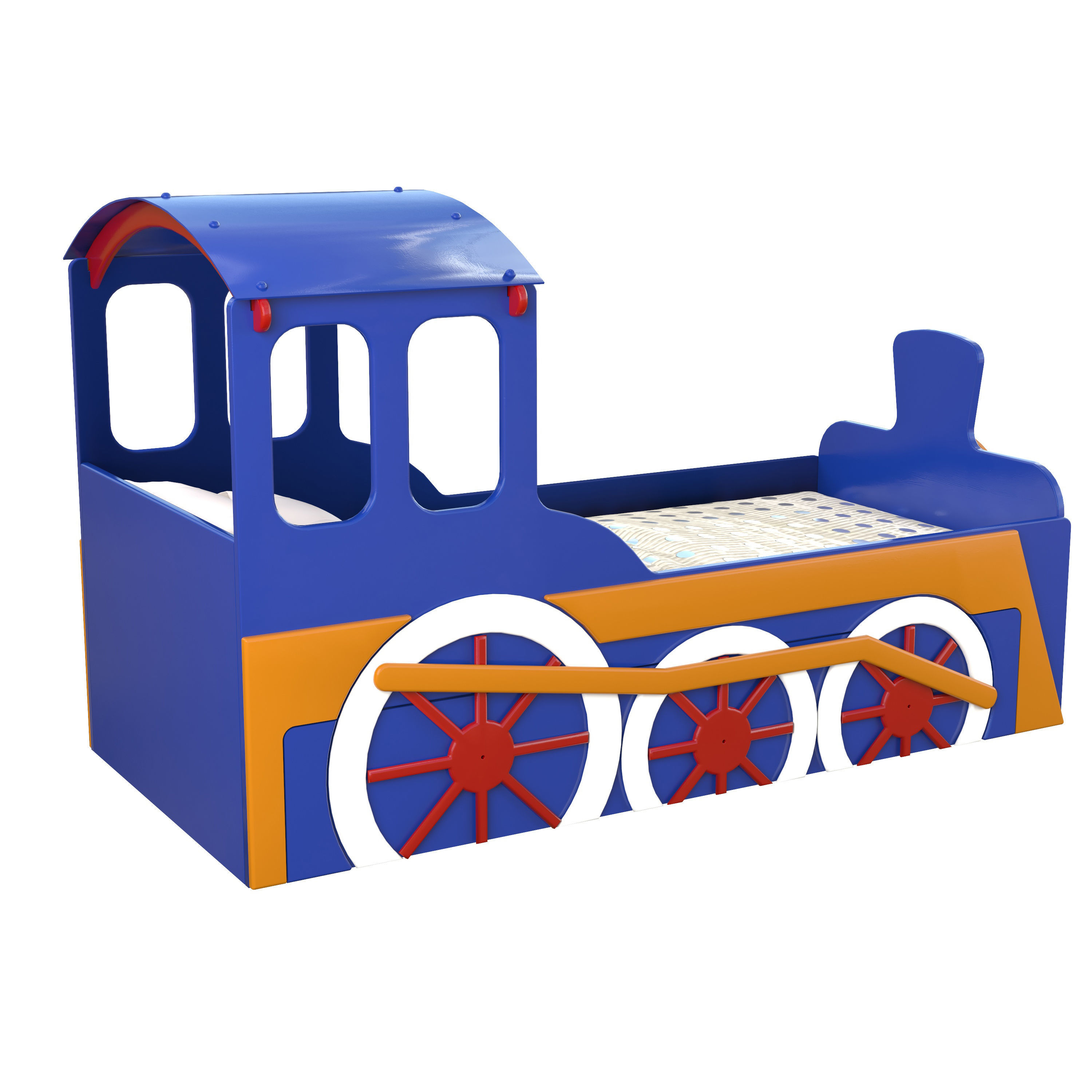 Childrens bed Train 3D model_1