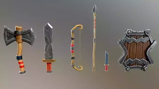 Medieval weapon set