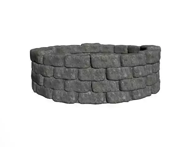 StoneWell stone wall Free 3D model