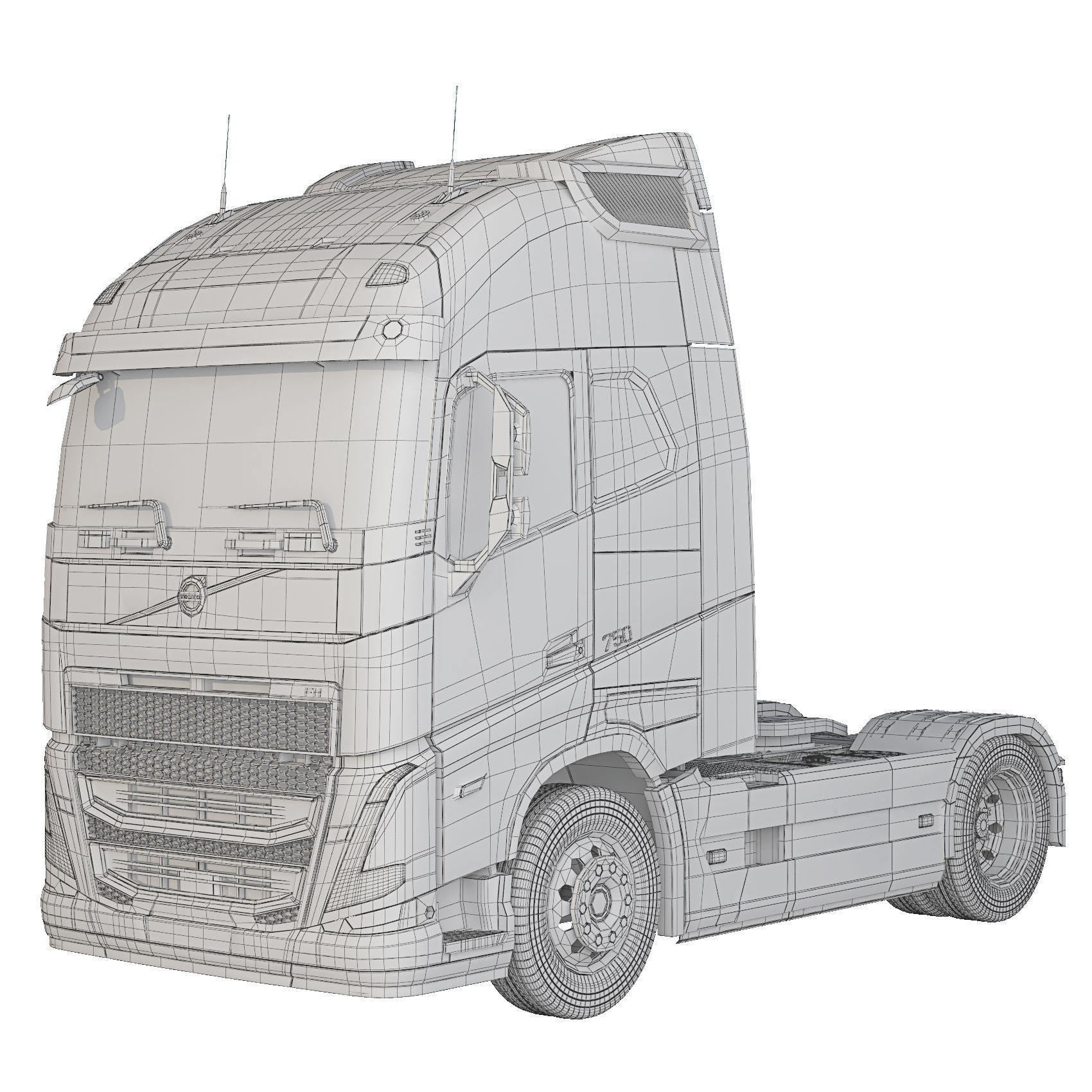 Volvo FH16 4x2 2020 3D model_3
