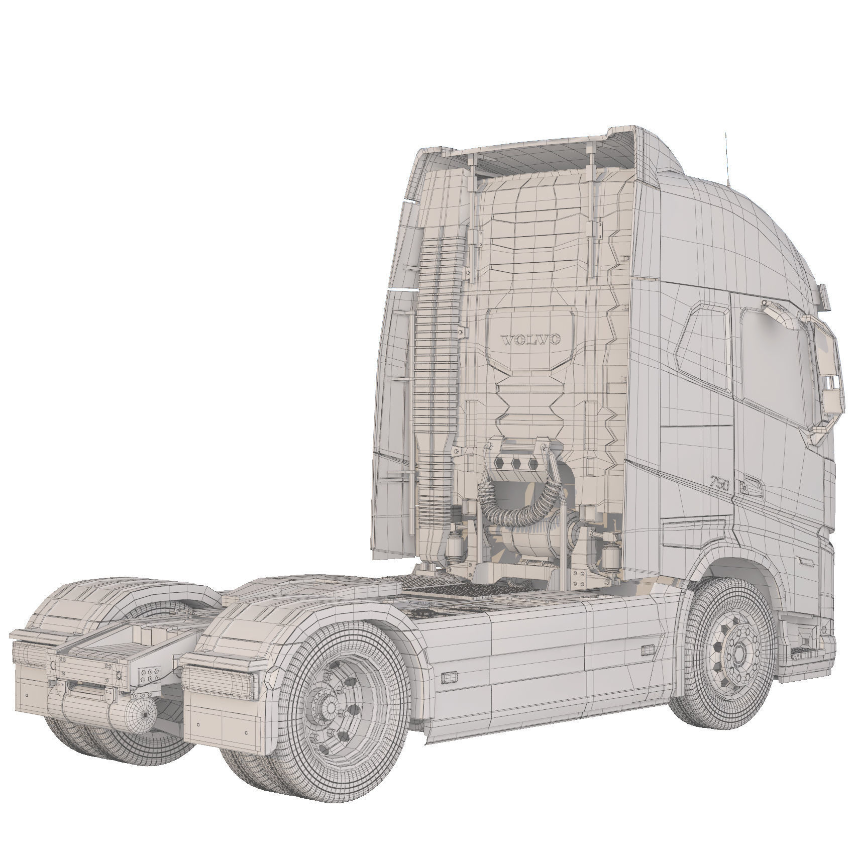 Volvo FH16 4x2 2020 3D model_4