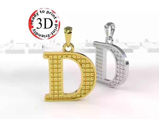 D  letter pendant