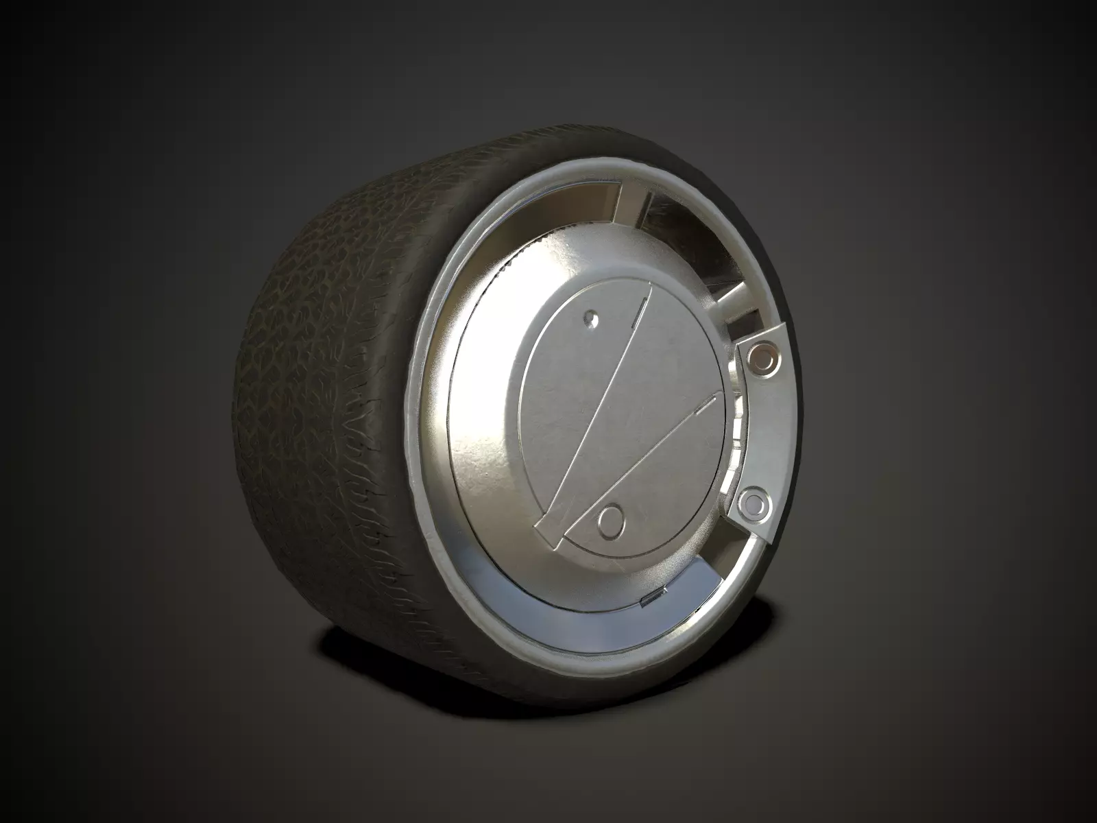 WHEEL AND TIRE 2 3D model Low-poly 3D model_0