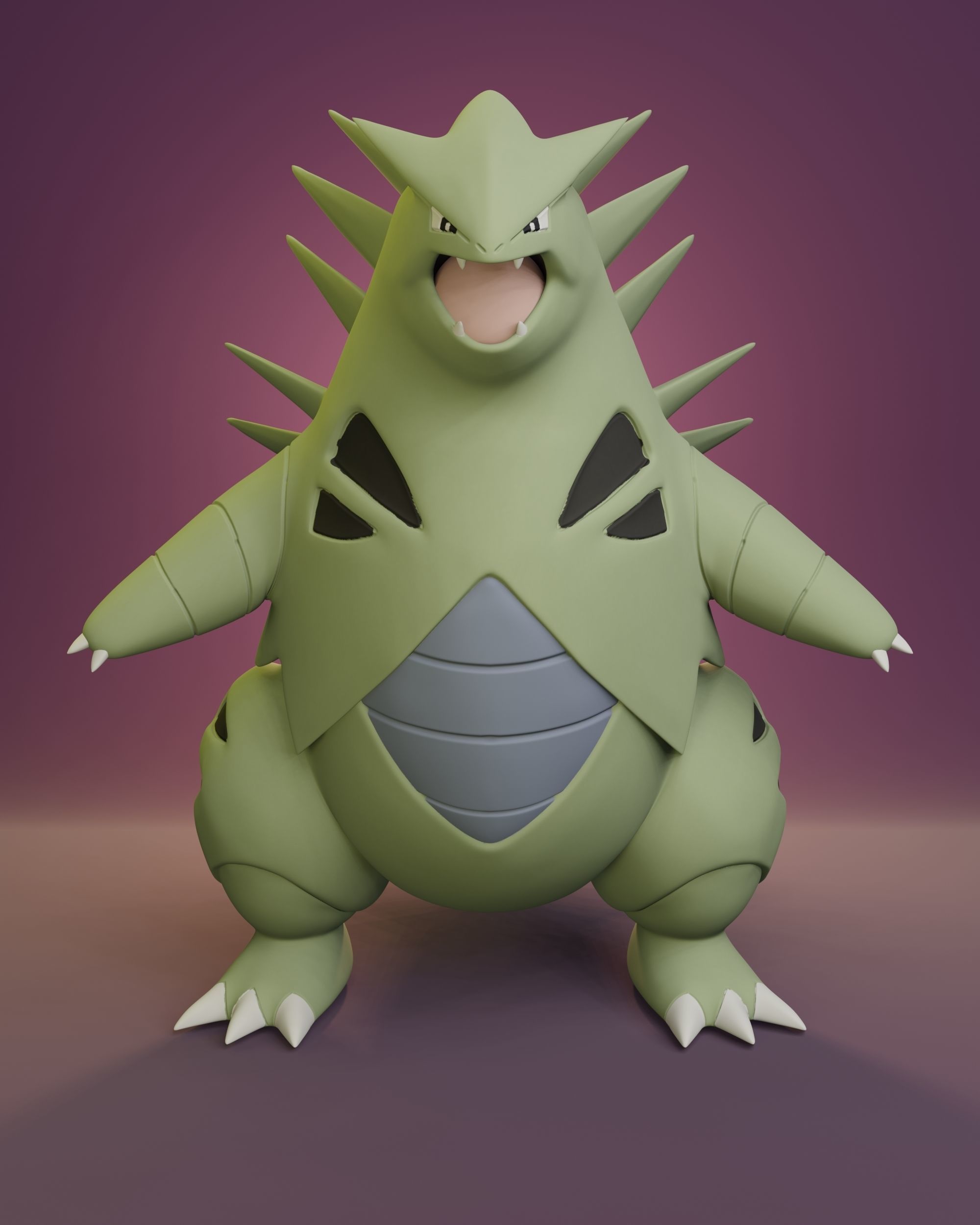 Pokemon - Tyranitar with 2 different poses 3D print model_1