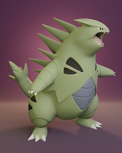 Pokemon - Tyranitar with 2 different poses 3D print model