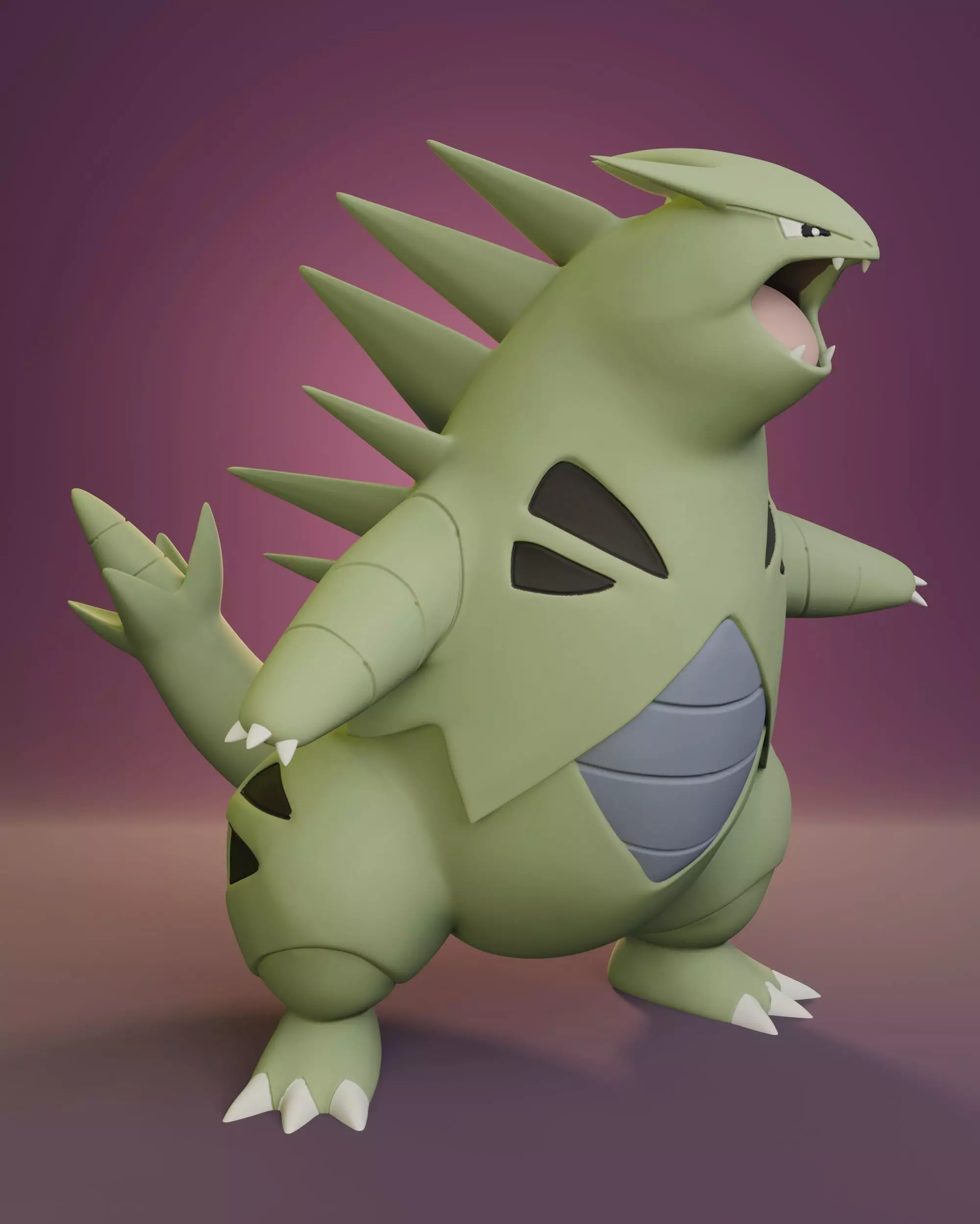Pokemon - Tyranitar with 2 different poses 3D print model_0