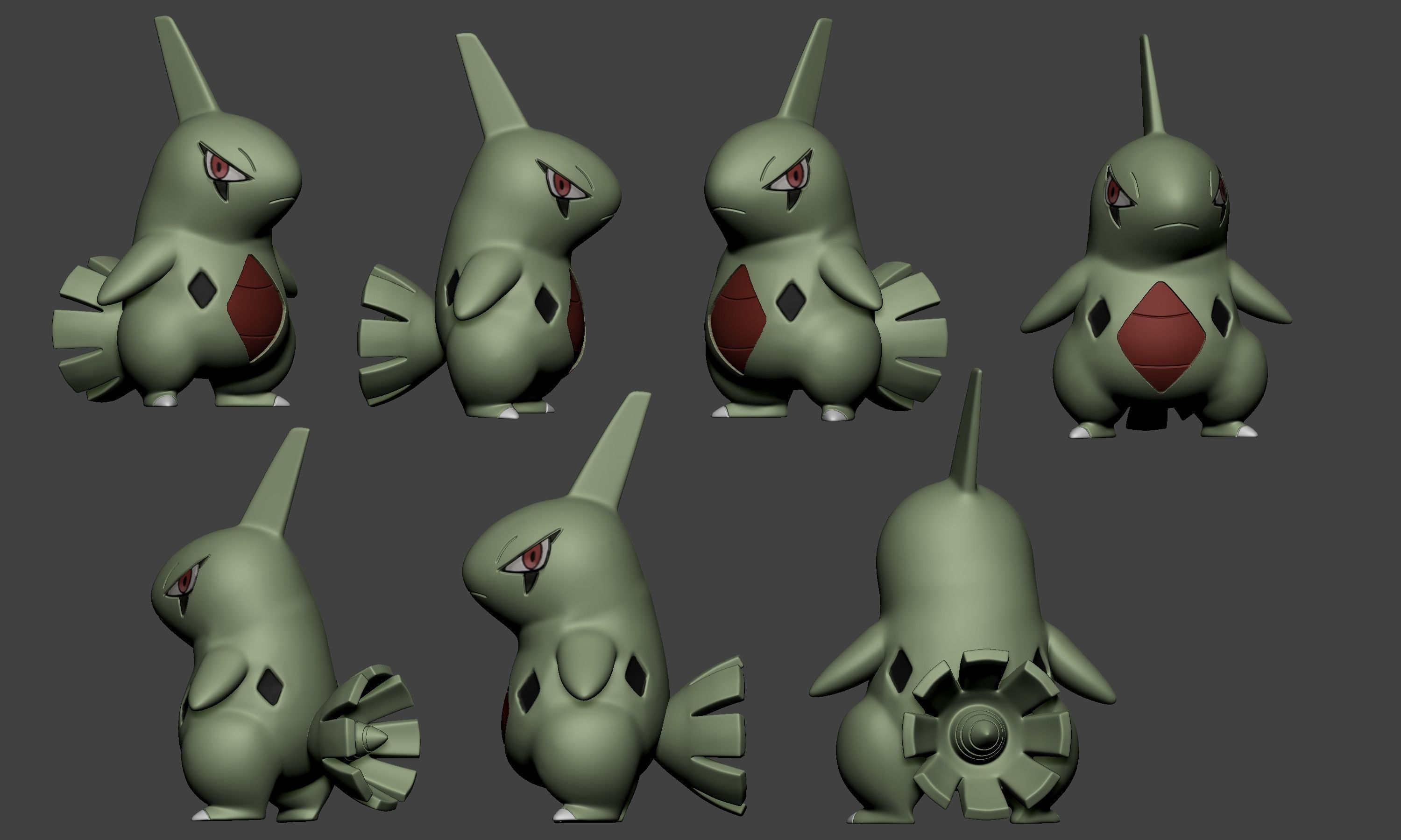 Pokemon - Larvitar Pupitar and Tyranitar 3D print model_2