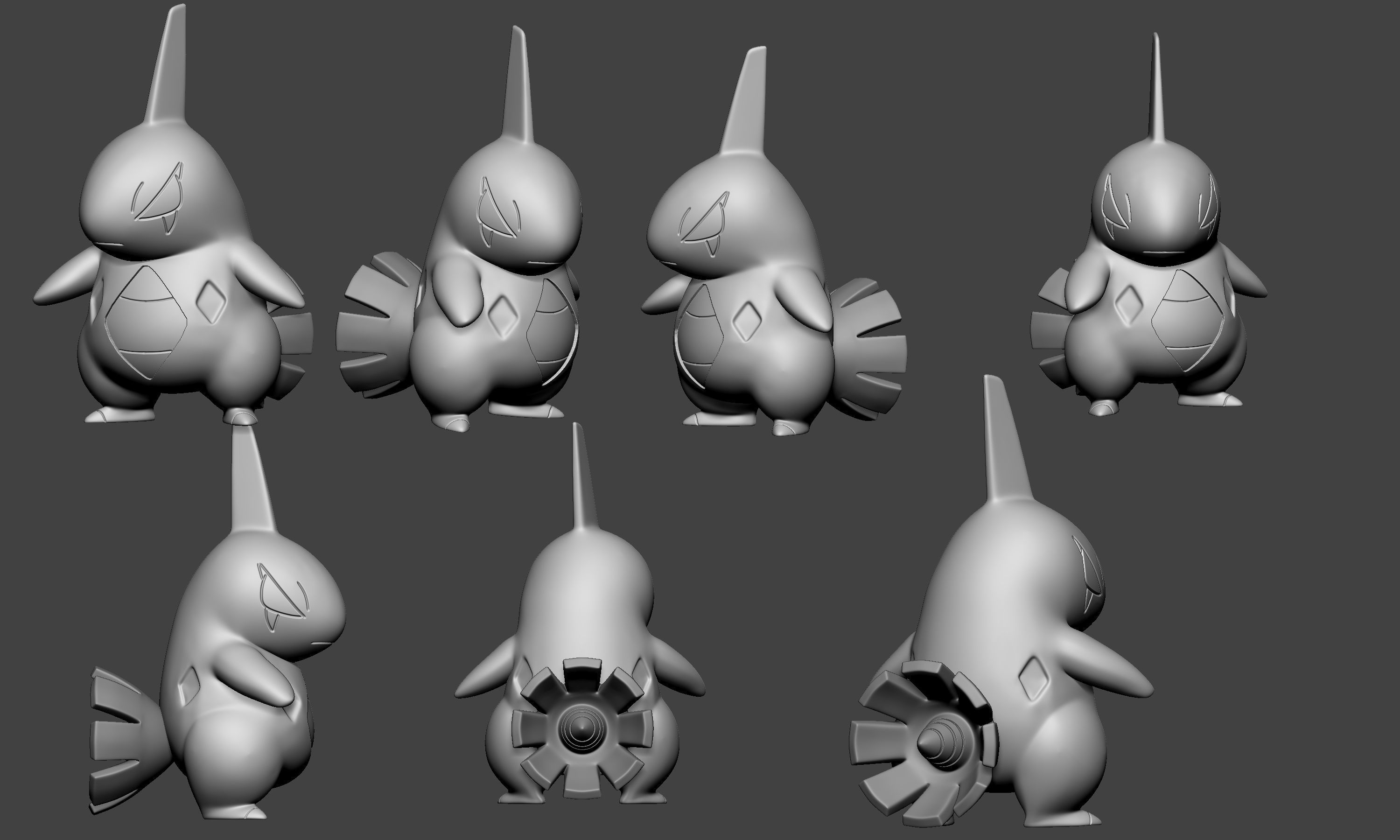 Pokemon - Larvitar Pupitar and Tyranitar 3D print model_5