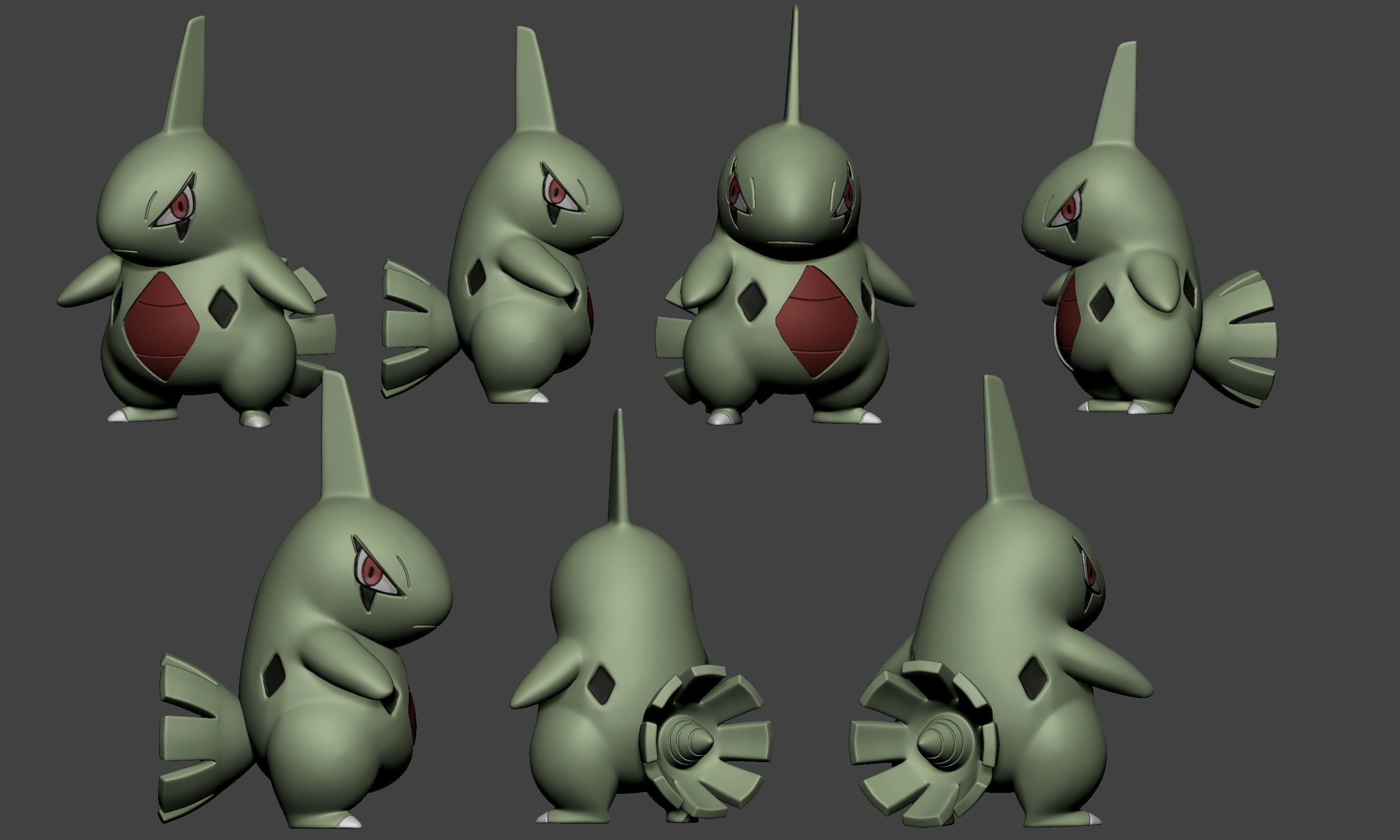 Pokemon - Larvitar Pupitar and Tyranitar 3D print model_4