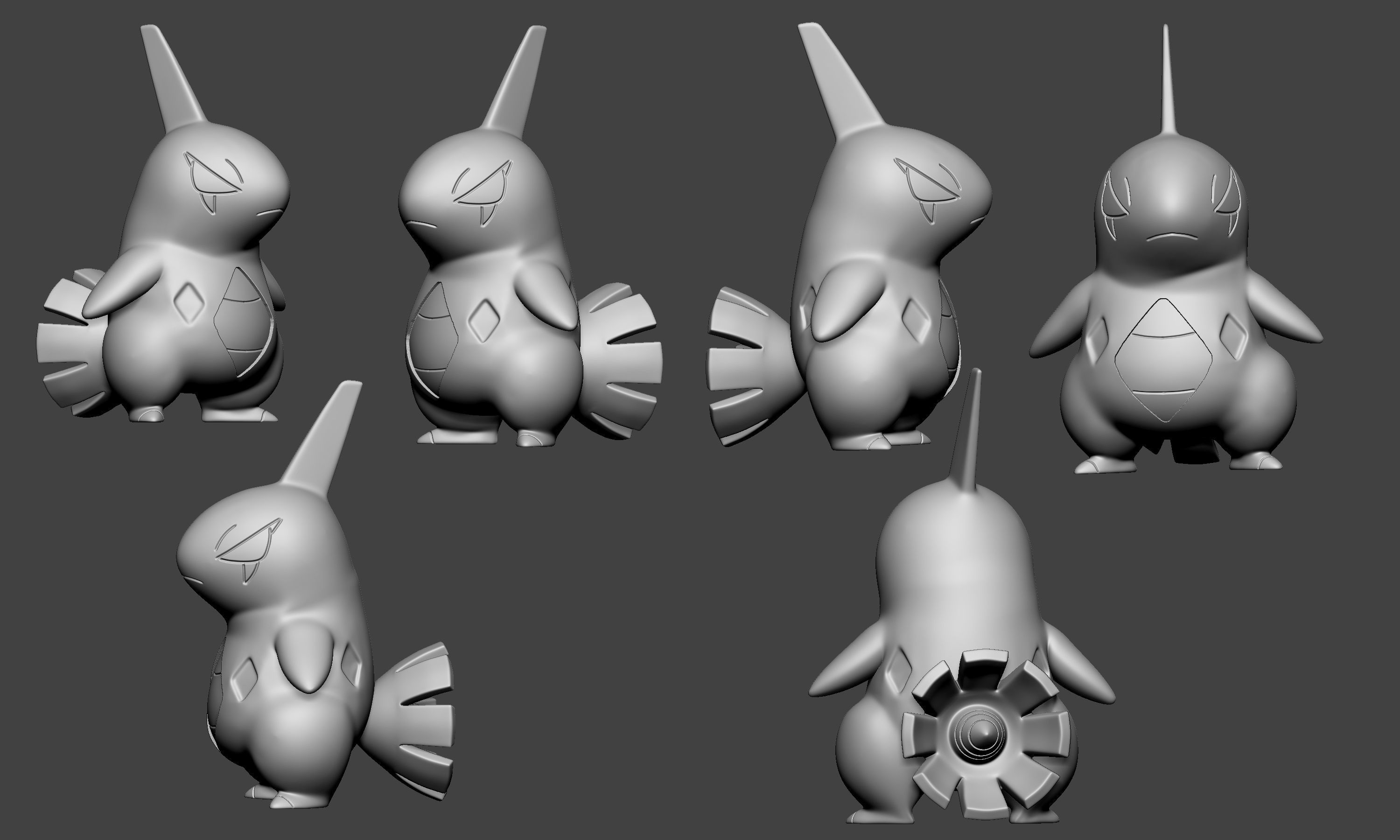 Pokemon - Larvitar Pupitar and Tyranitar 3D print model_3