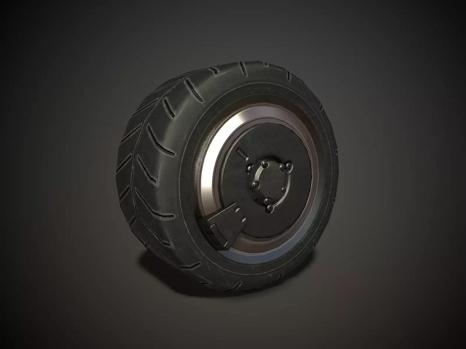 WHEEL AND TIRE 5 3D model Low-poly 3D model_0