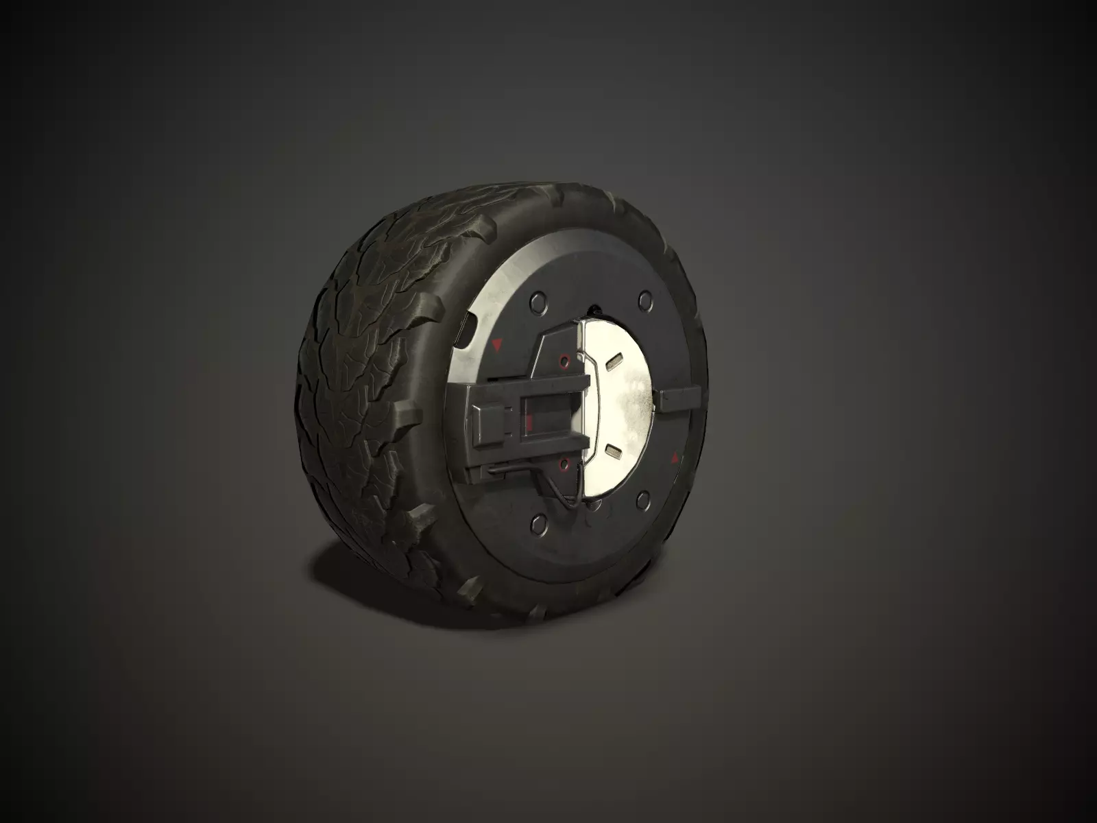 WHEEL AND TIRE 7 3D model Low-poly 3D model_0