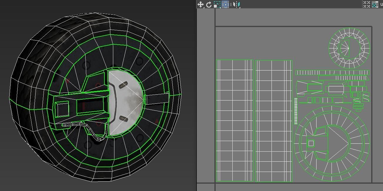 WHEEL AND TIRE 7 3D model Low-poly 3D model_3