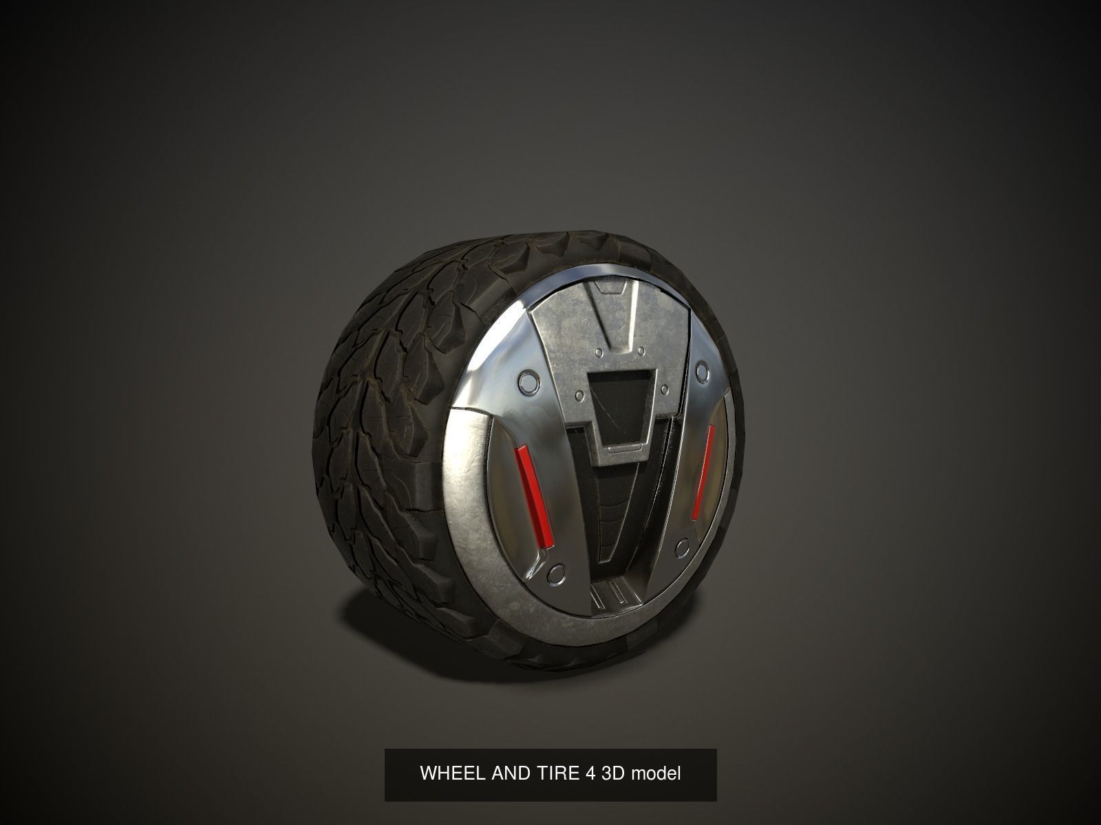WHEELS AND TIRES 3D model low-poly set 3D Model Collection_11