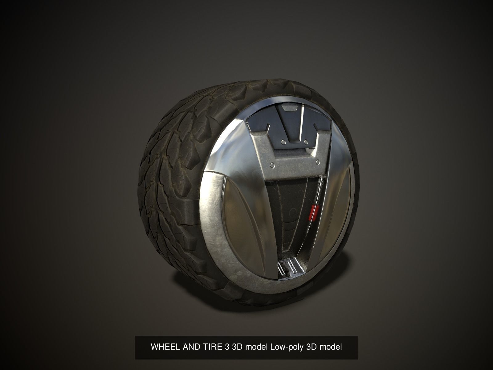 WHEELS AND TIRES 3D model low-poly set 3D Model Collection_10