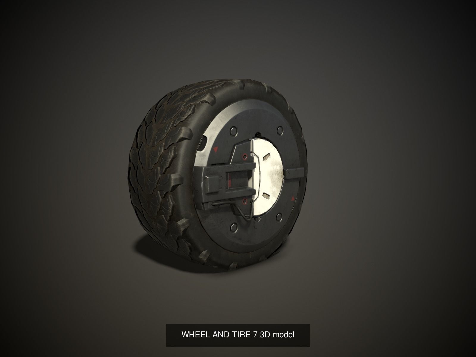 WHEELS AND TIRES 3D model low-poly set 3D Model Collection_14