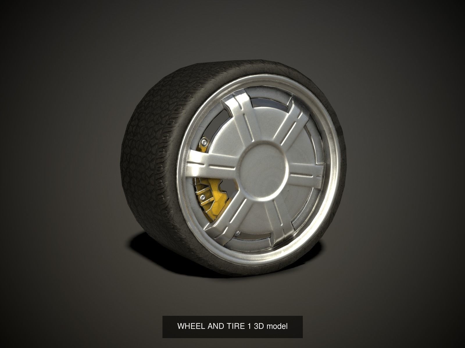 WHEELS AND TIRES 3D model low-poly set 3D Model Collection_8