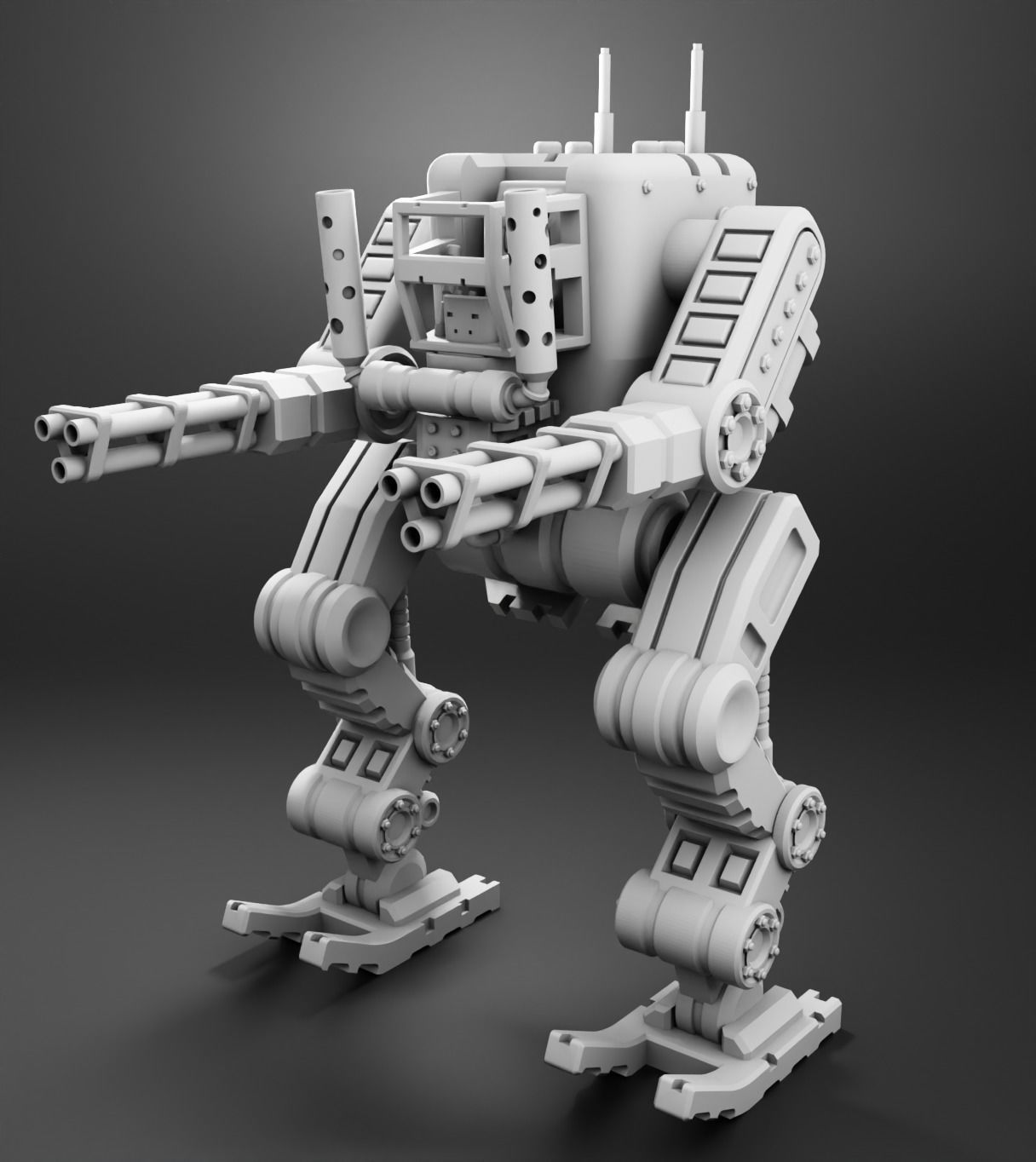 Robo-Tank 3D Print model att robot 3D print model_6