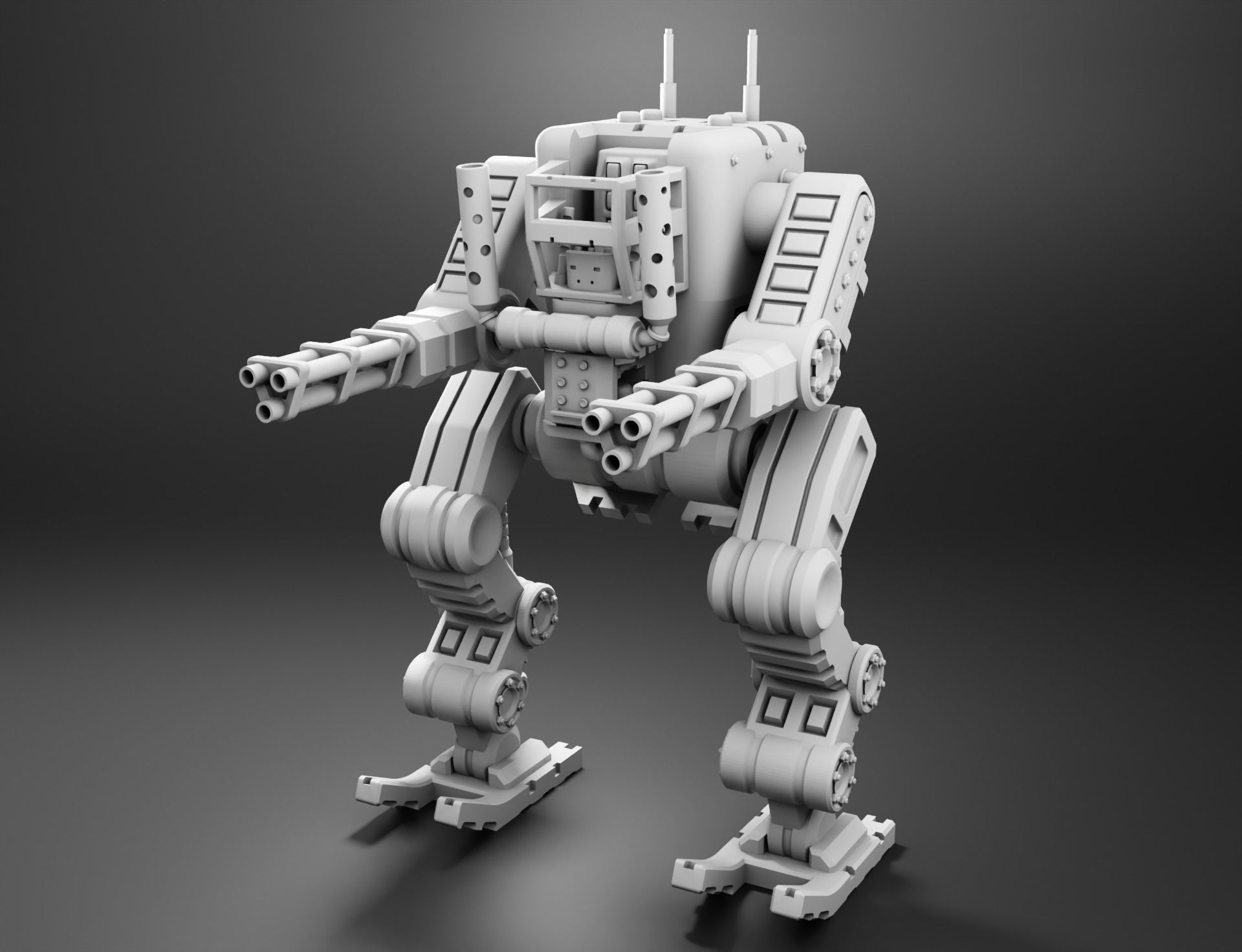 Robo-Tank 3D Print model att robot 3D print model_2