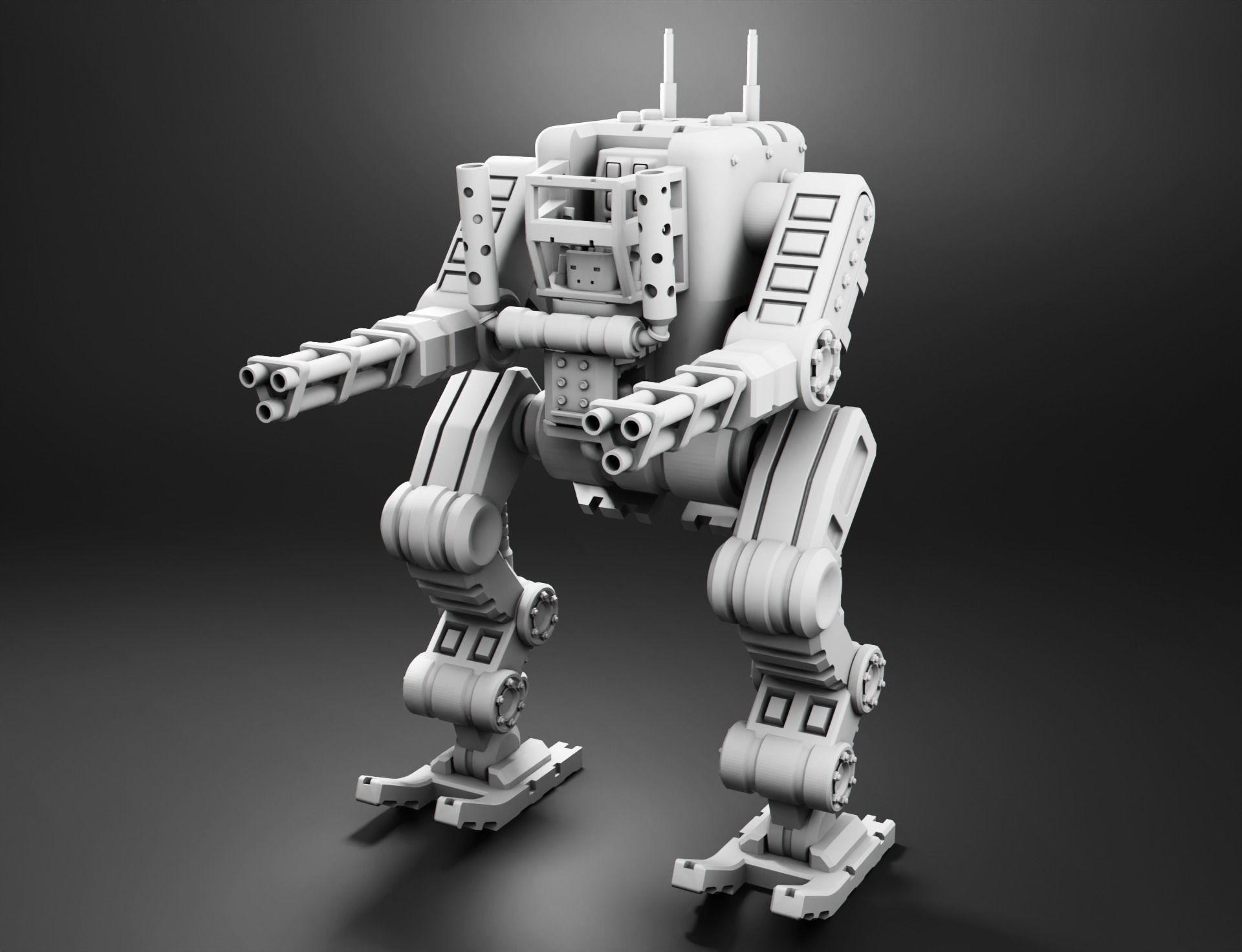 Robo-Tank 3D Print model att robot 3D print model_5