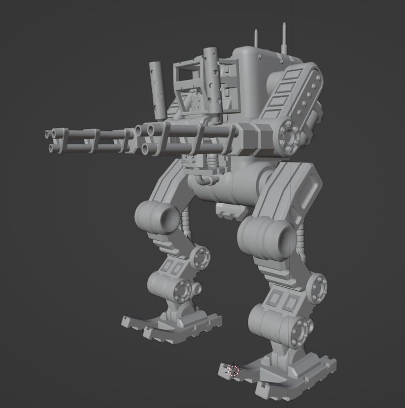 Robo-Tank 3D Print model att robot 3D print model_12