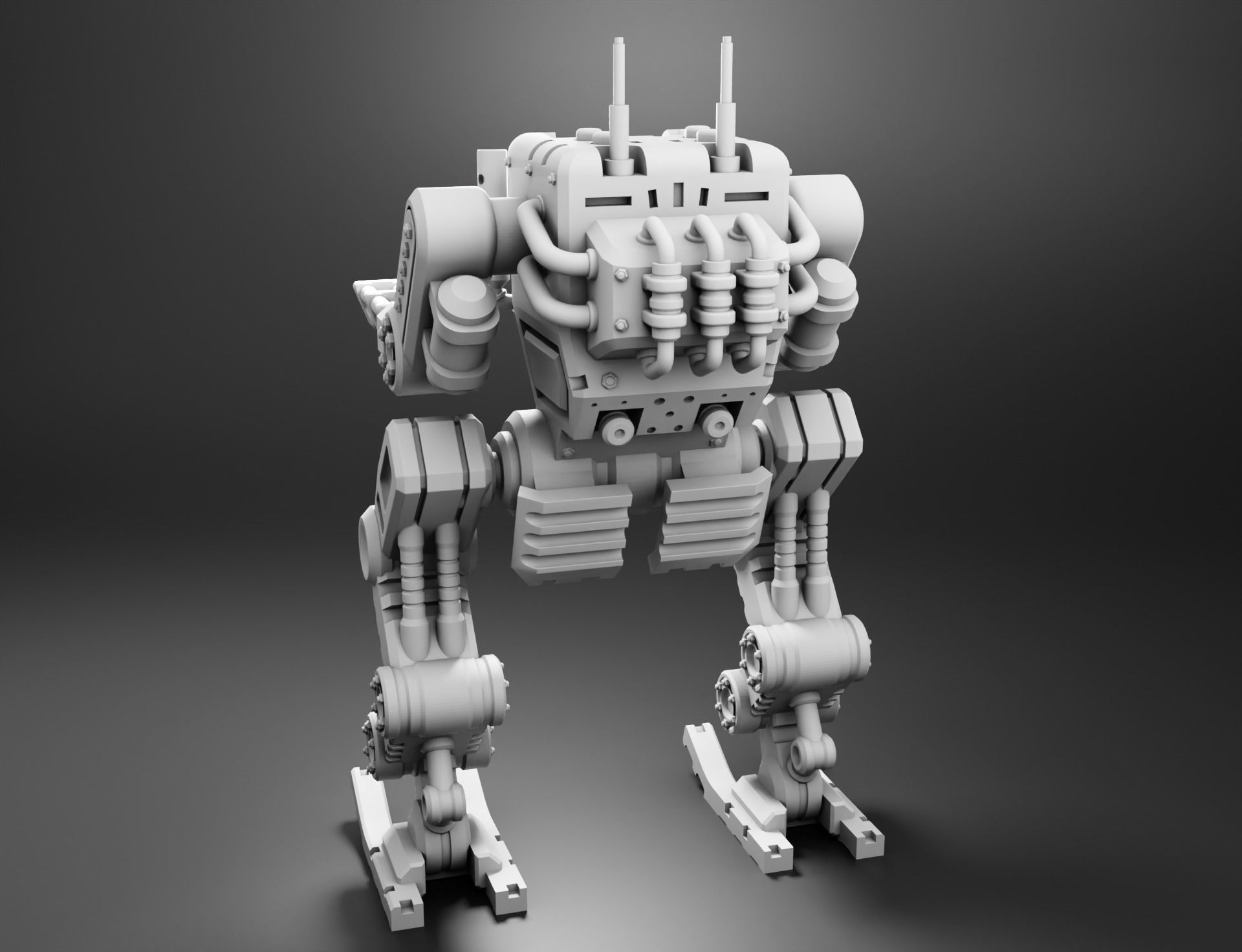 Robo-Tank 3D Print model att robot 3D print model_7