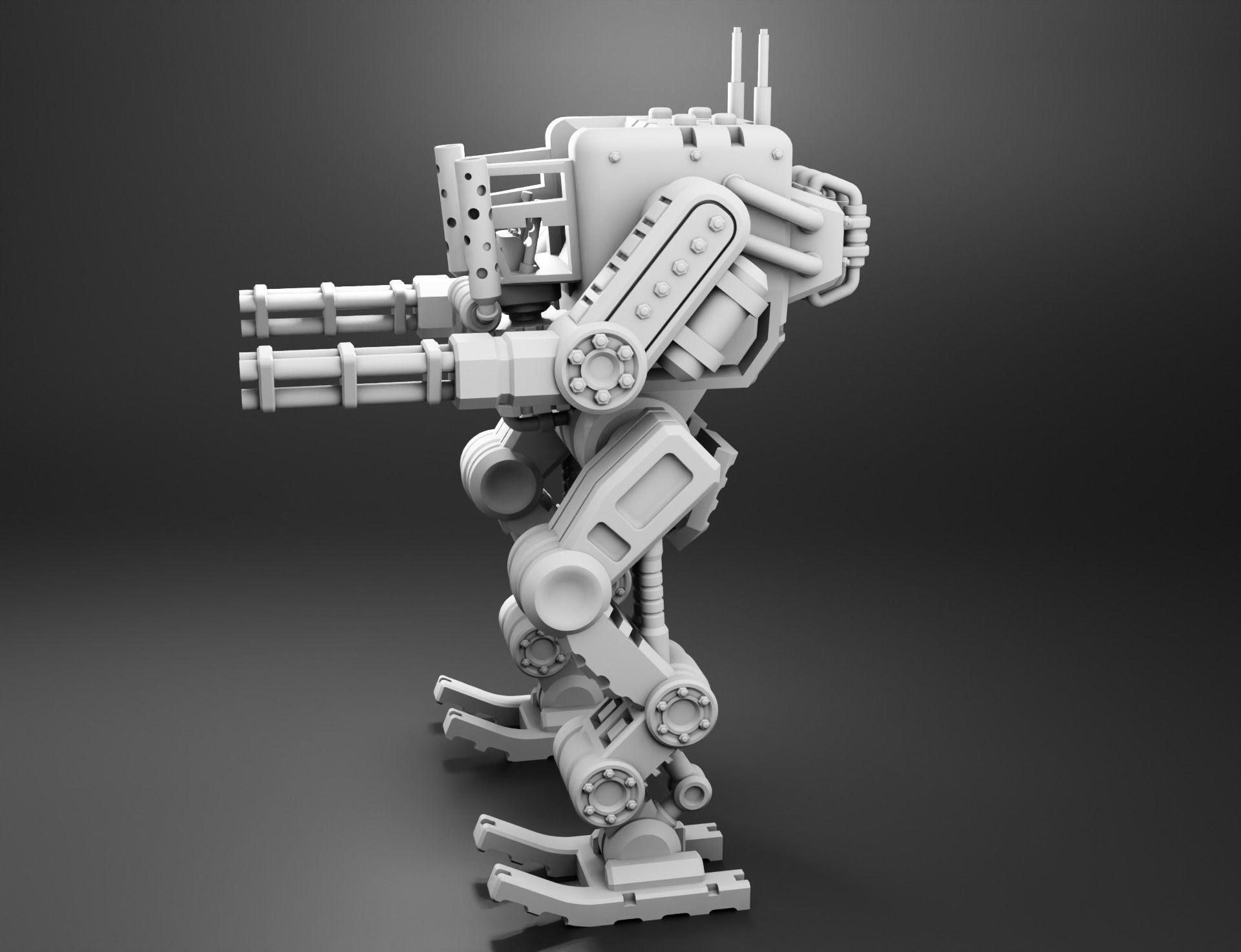 Robo-Tank 3D Print model att robot 3D print model_11