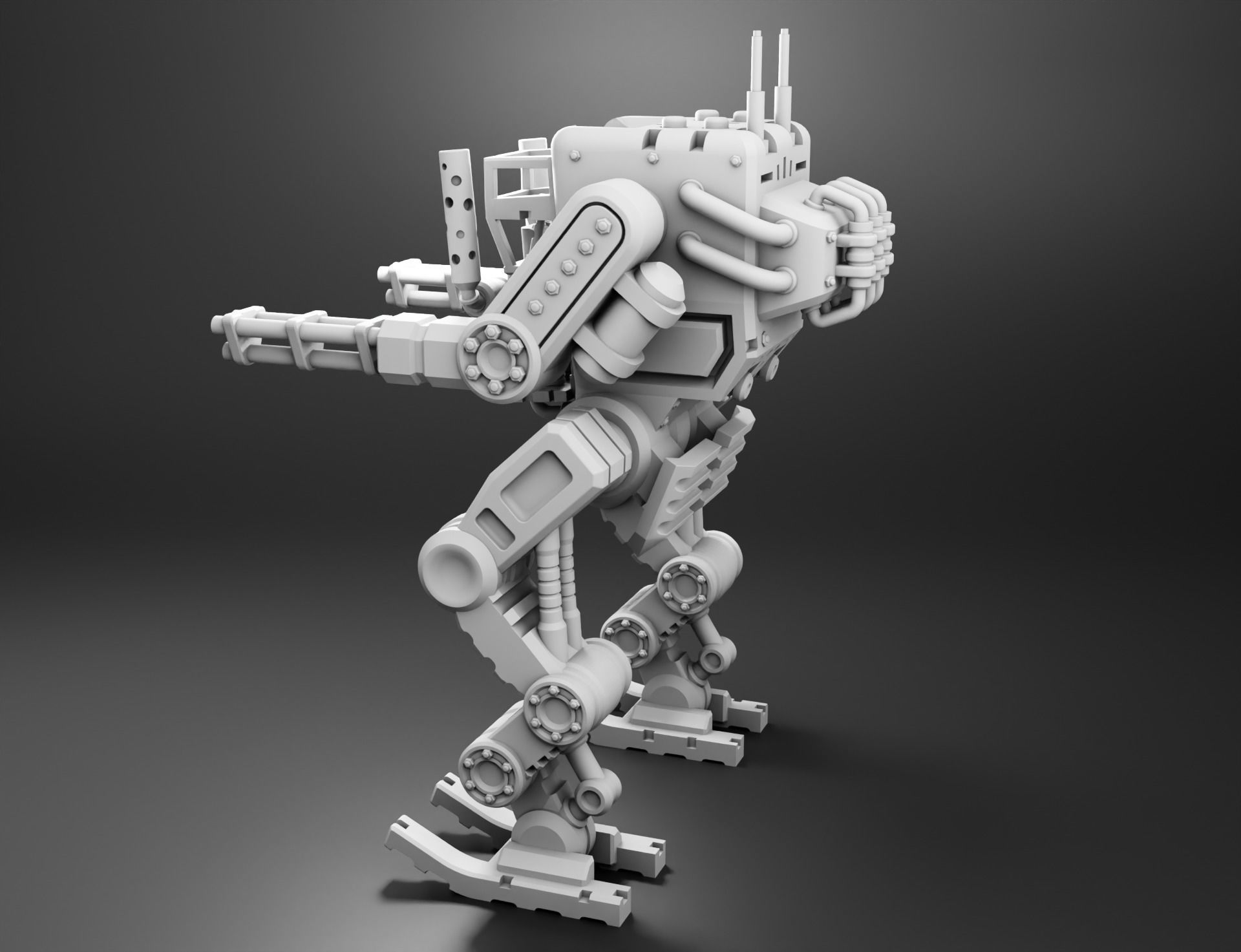 Robo-Tank 3D Print model att robot 3D print model_10