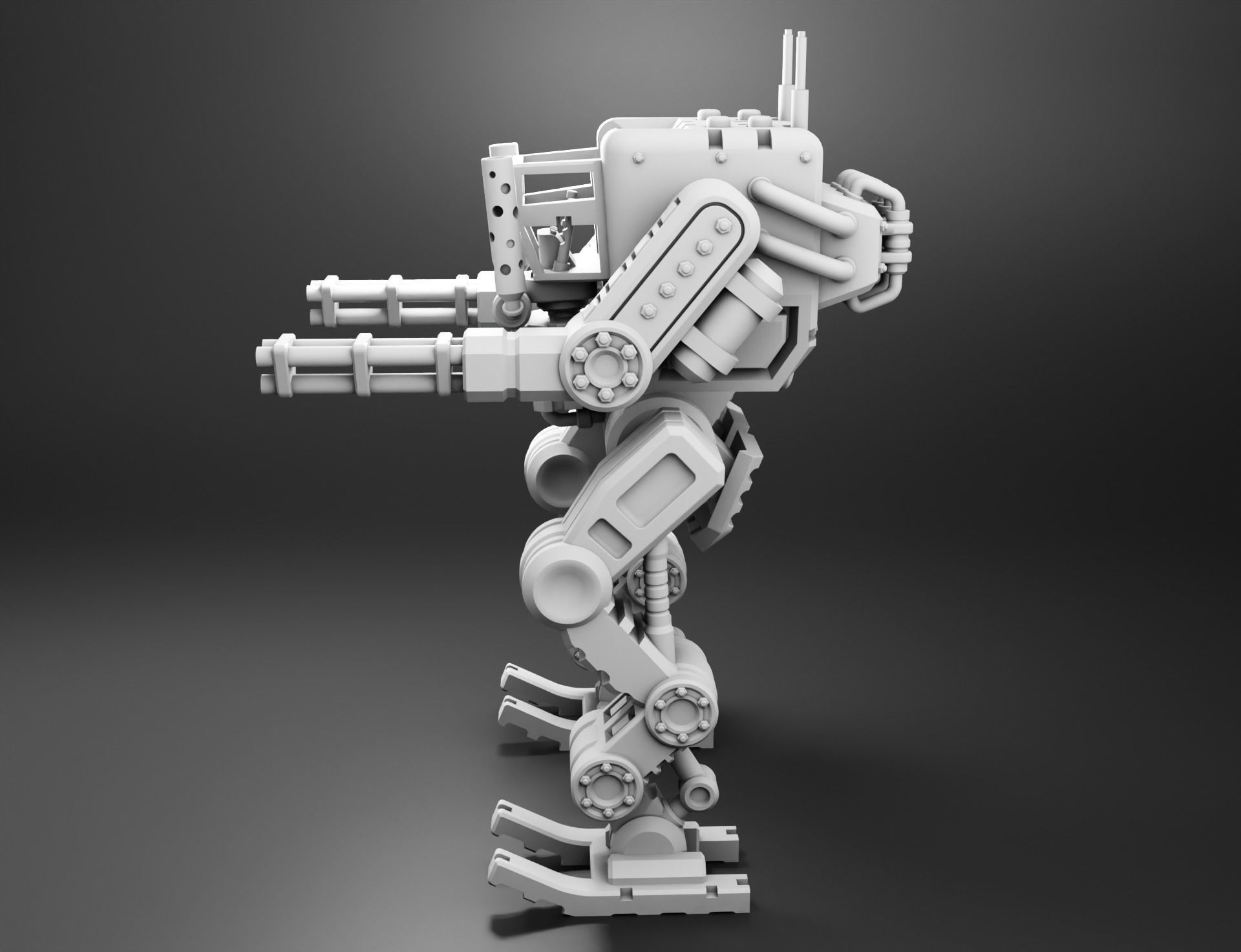 Robo-Tank 3D Print model att robot 3D print model_4