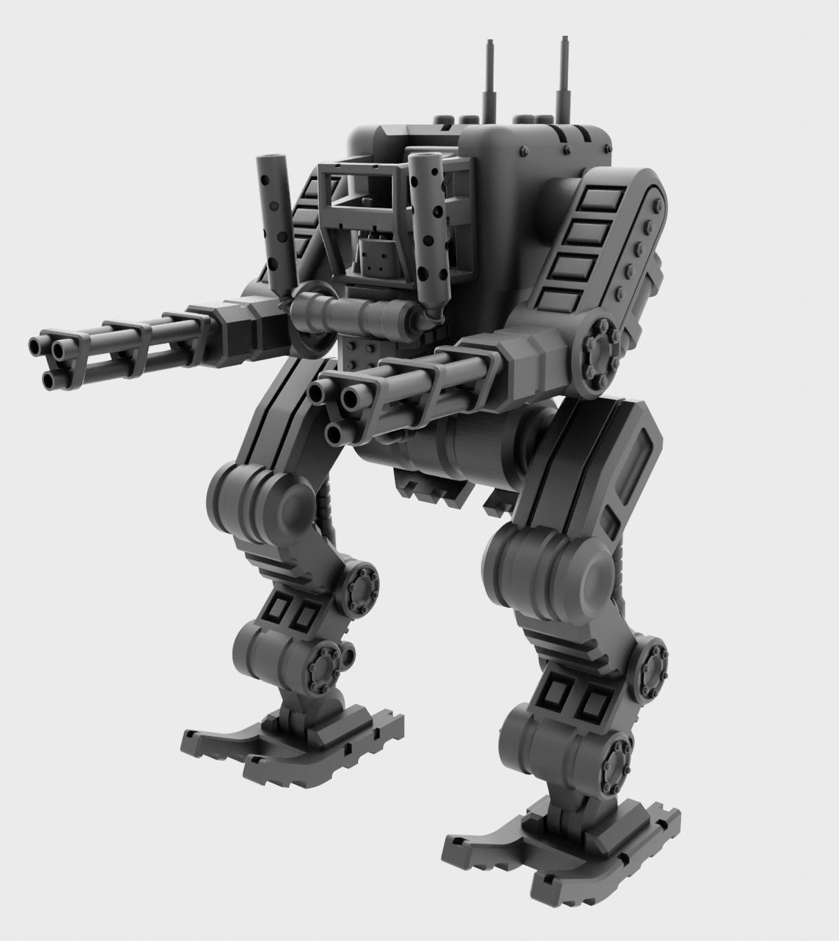 Robo-Tank 3D Print model att robot 3D print model_3