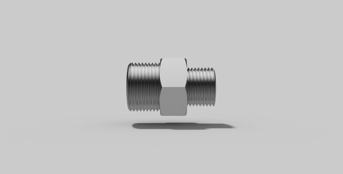 3-4 x 1-2 Inch BSP - Hexagon bushing MxM - Autodesk Inventor 3D model