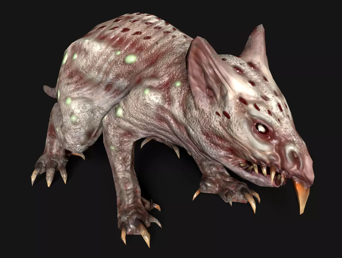 Corrupted Rat 02 Low-poly 3D model_0