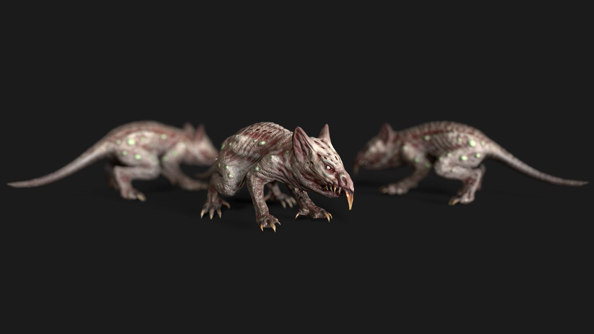 Corrupted Rat 02 Low-poly 3D model_5