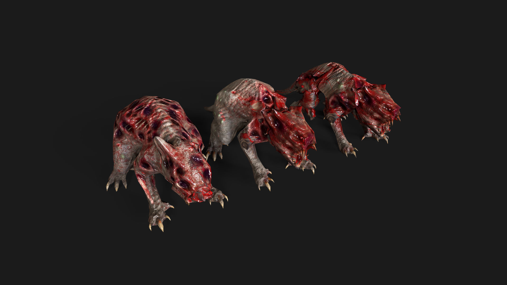 Corrupted Rat 02 Low-poly 3D model_7