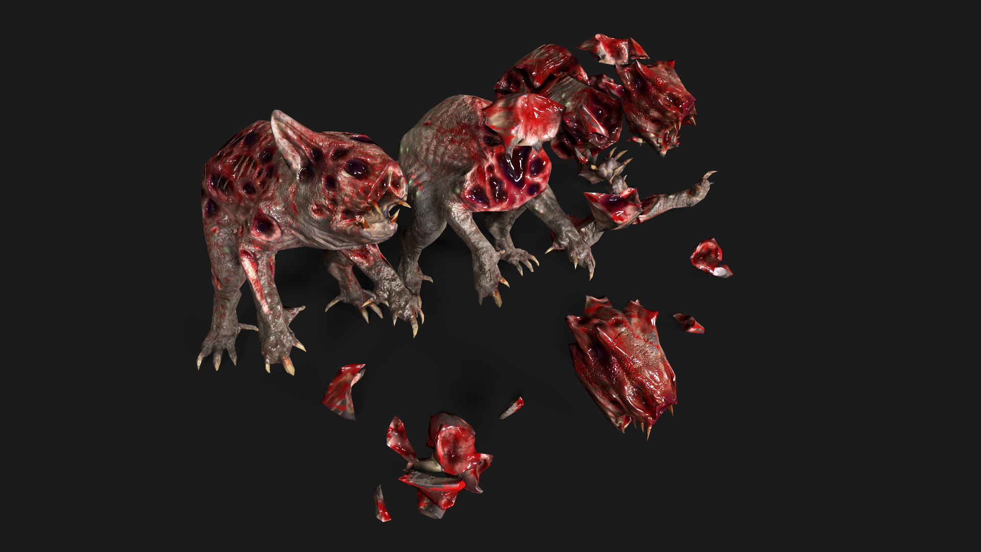 Corrupted Rat 02 Low-poly 3D model_8