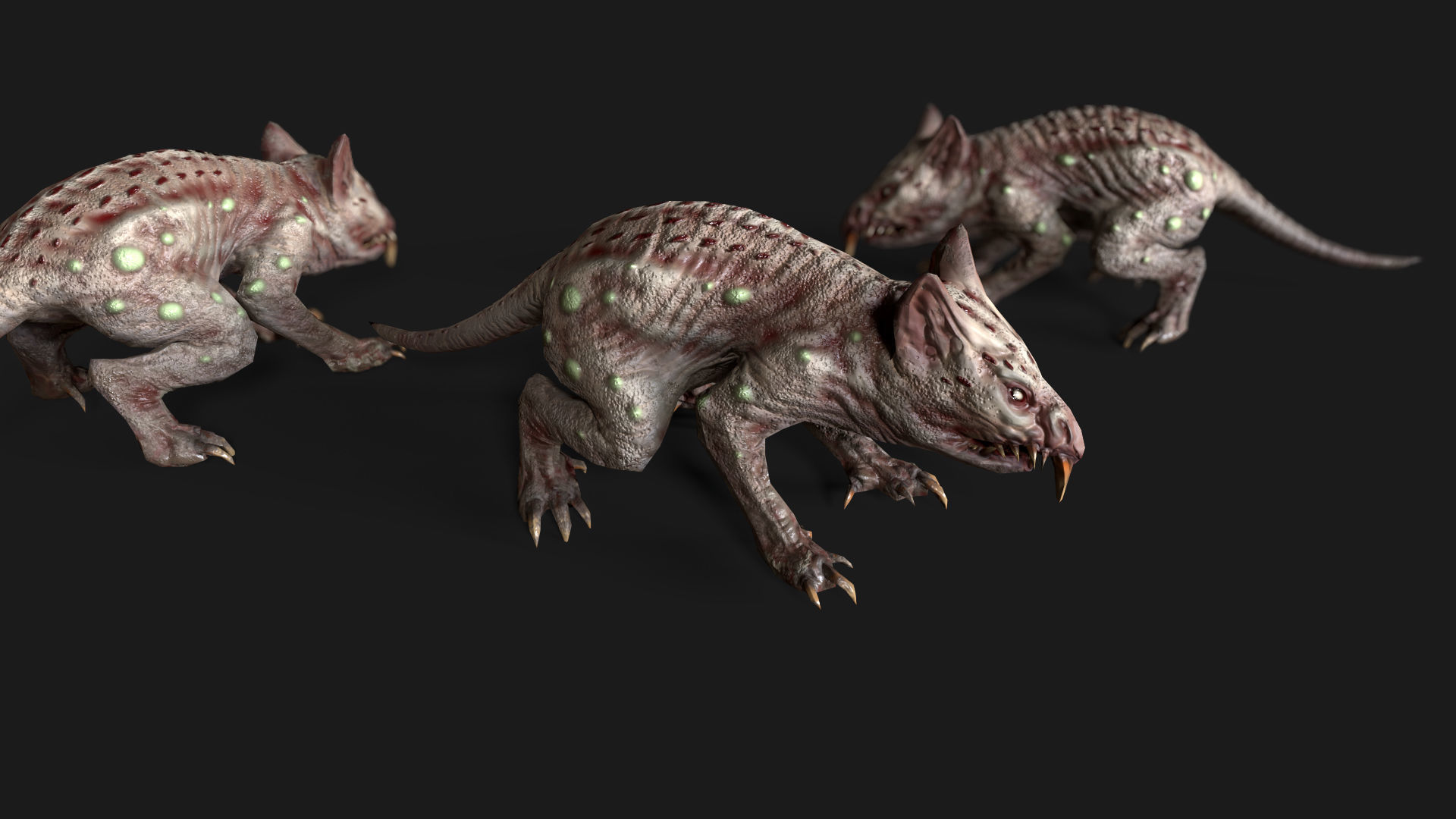 Corrupted Rat 02 Low-poly 3D model_6