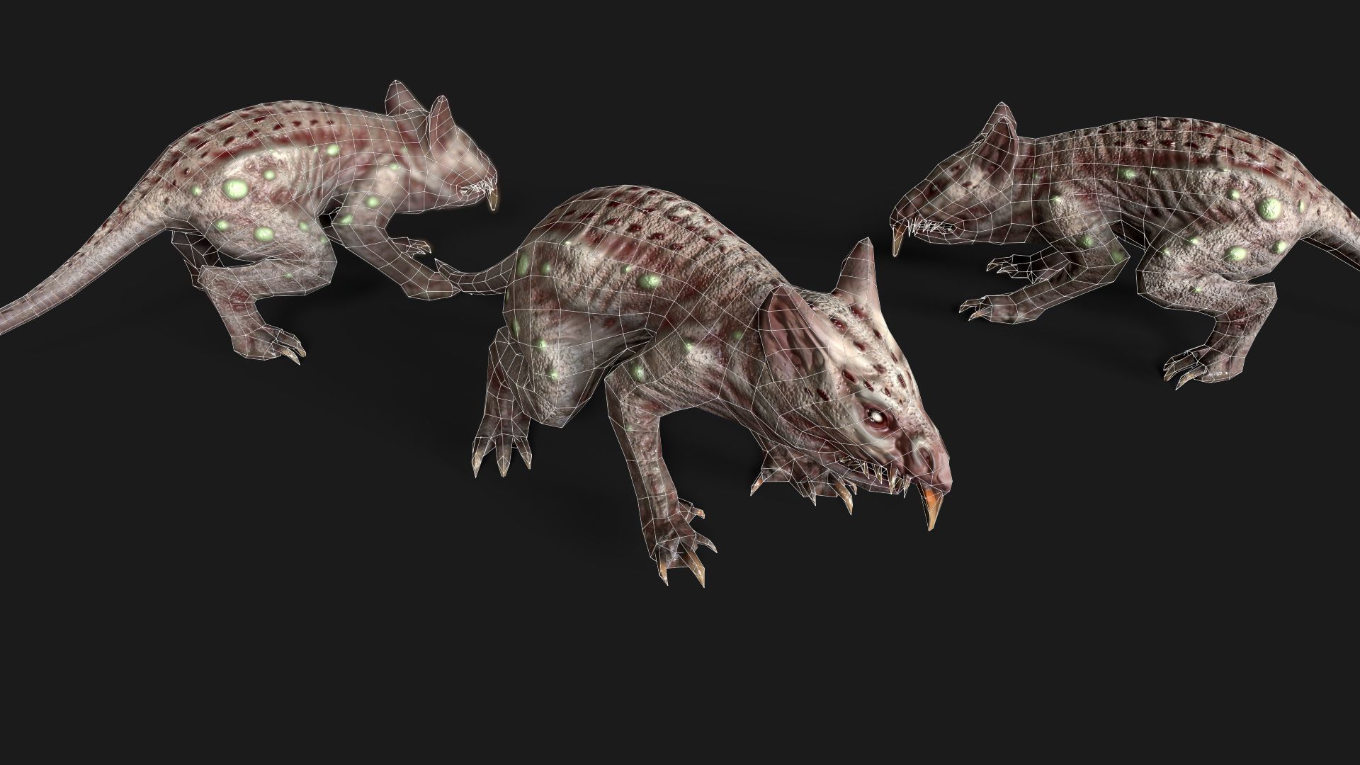 Corrupted Rat 02 Low-poly 3D model_11