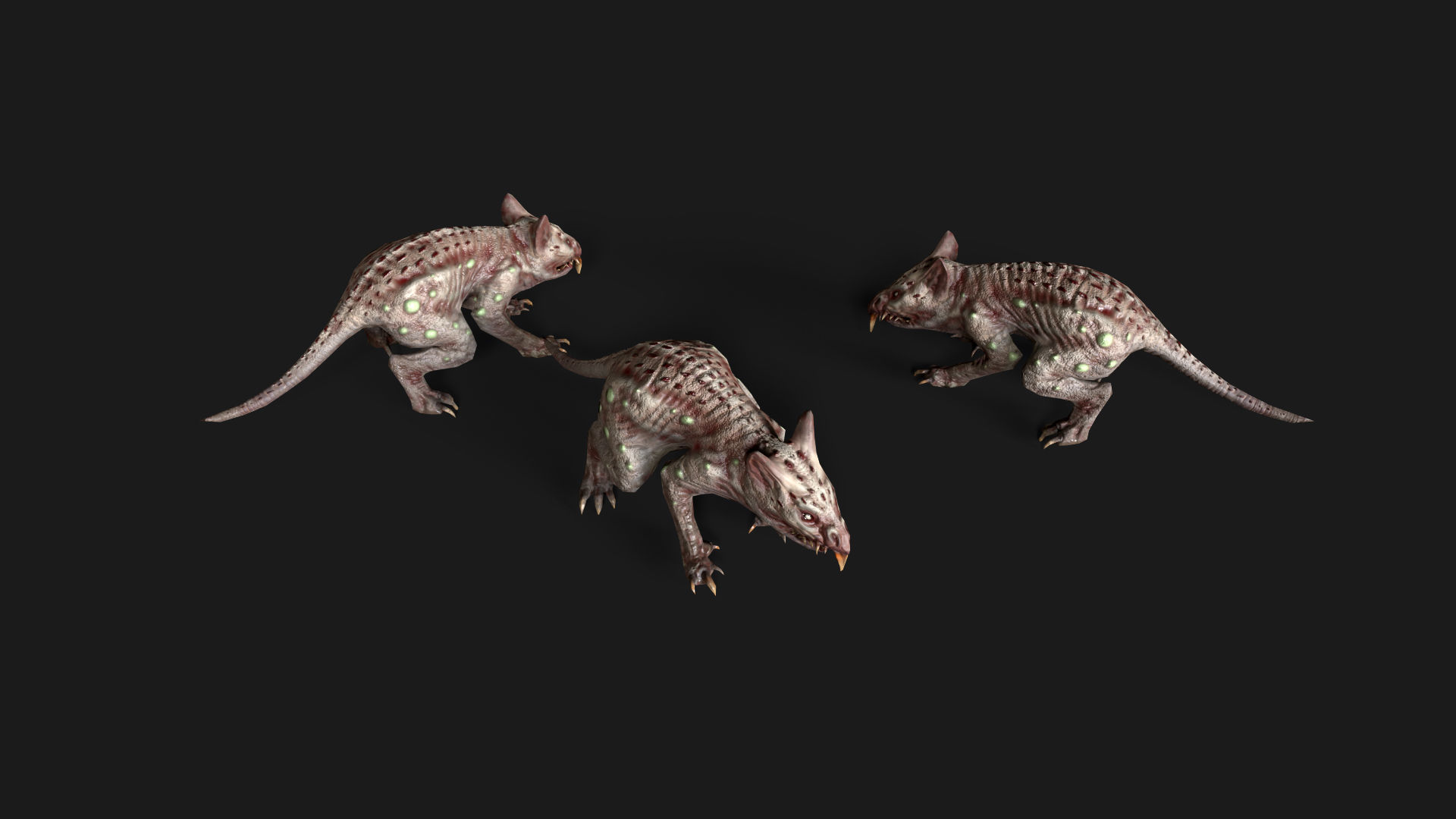 Corrupted Rat 02 Low-poly 3D model_4