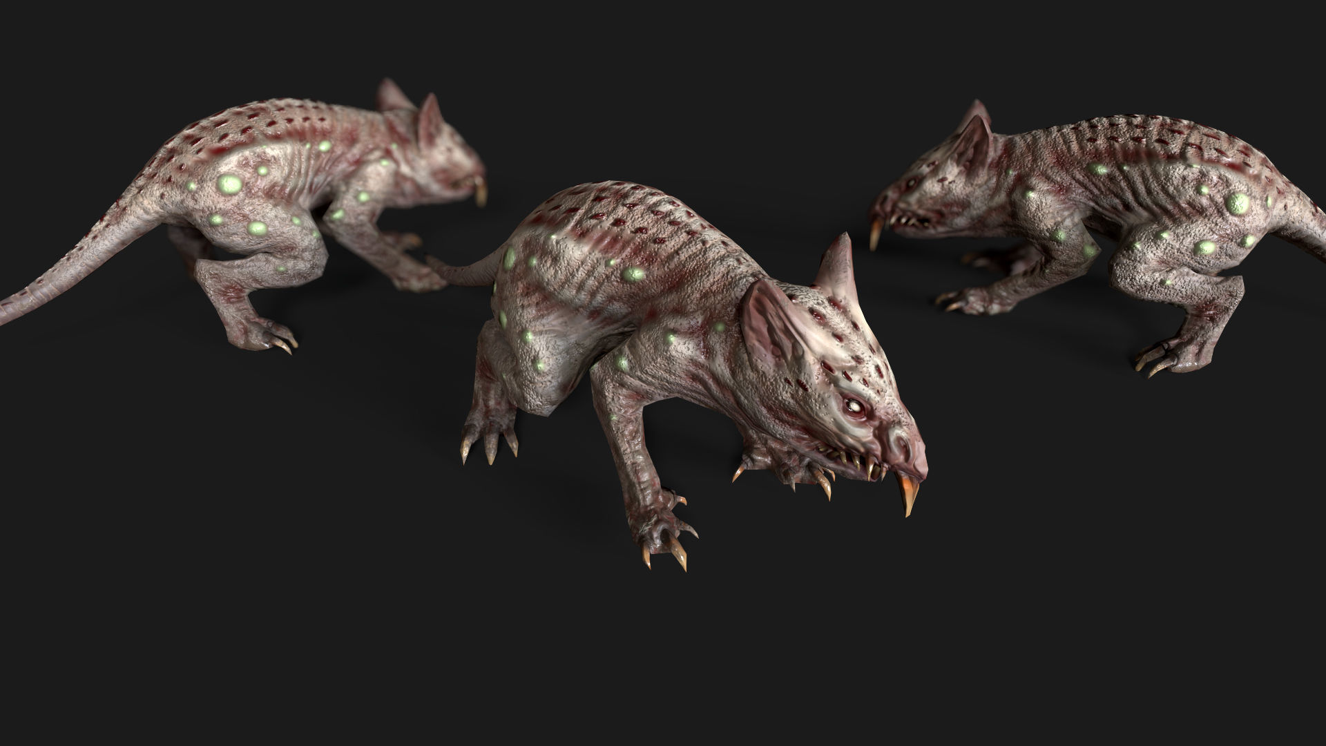 Corrupted Rat 02 Low-poly 3D model_3