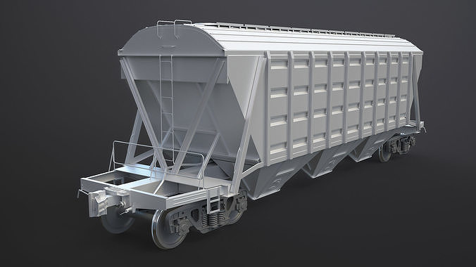 Hopper Car High-Poly 3D model